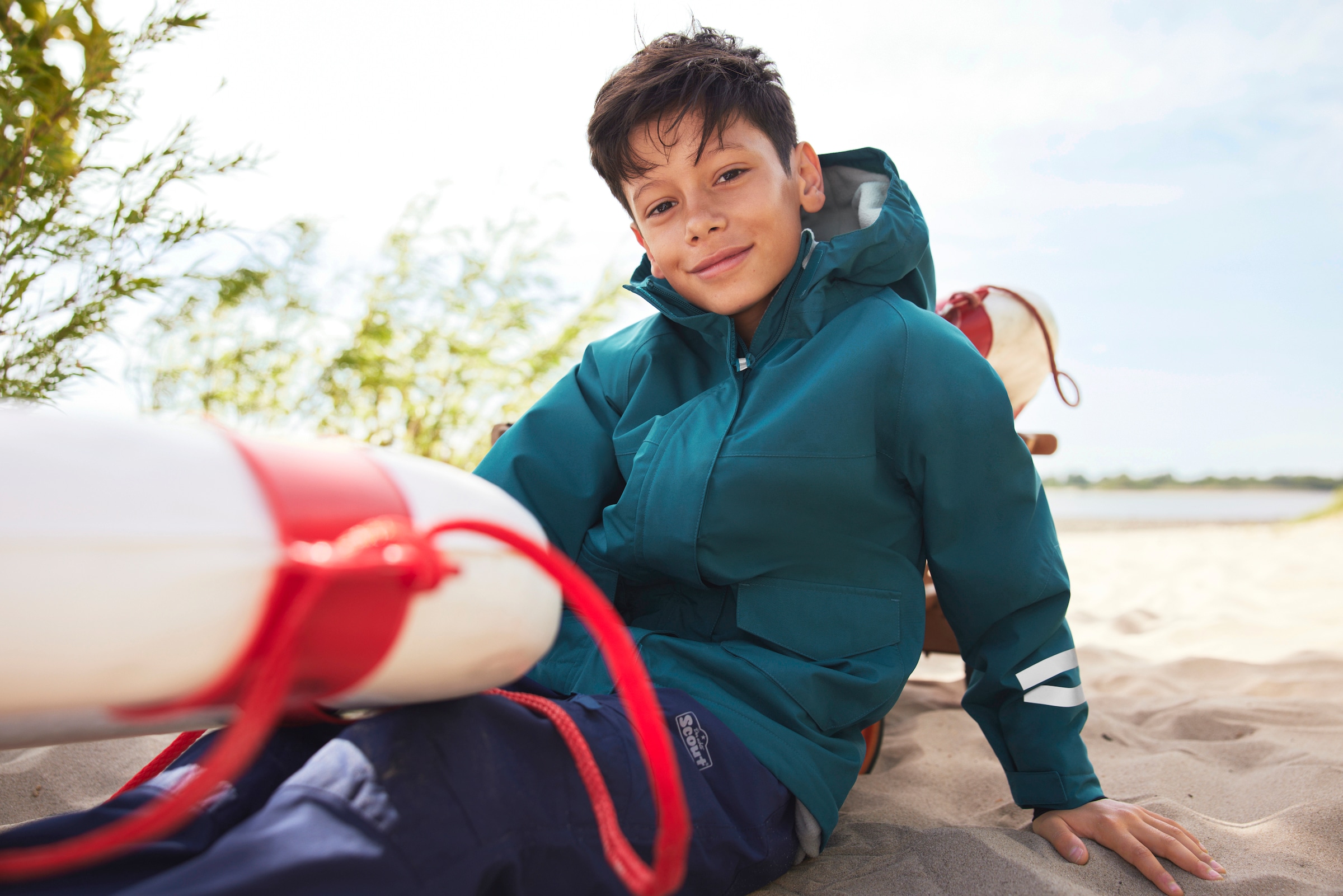 mit reflektierende | günstig Highlight kaufen Funktionsjacke in BAUR optisches »FLASH«, Scout durch Streifen Kapuze,