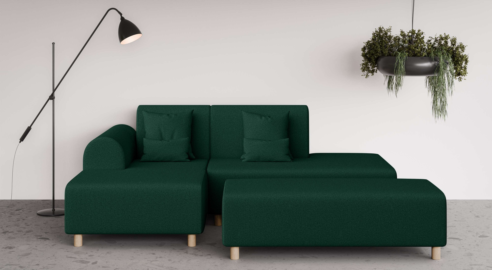 OTTO home Ecksofa "Suyala" L-Form mit Hocker günstig online kaufen