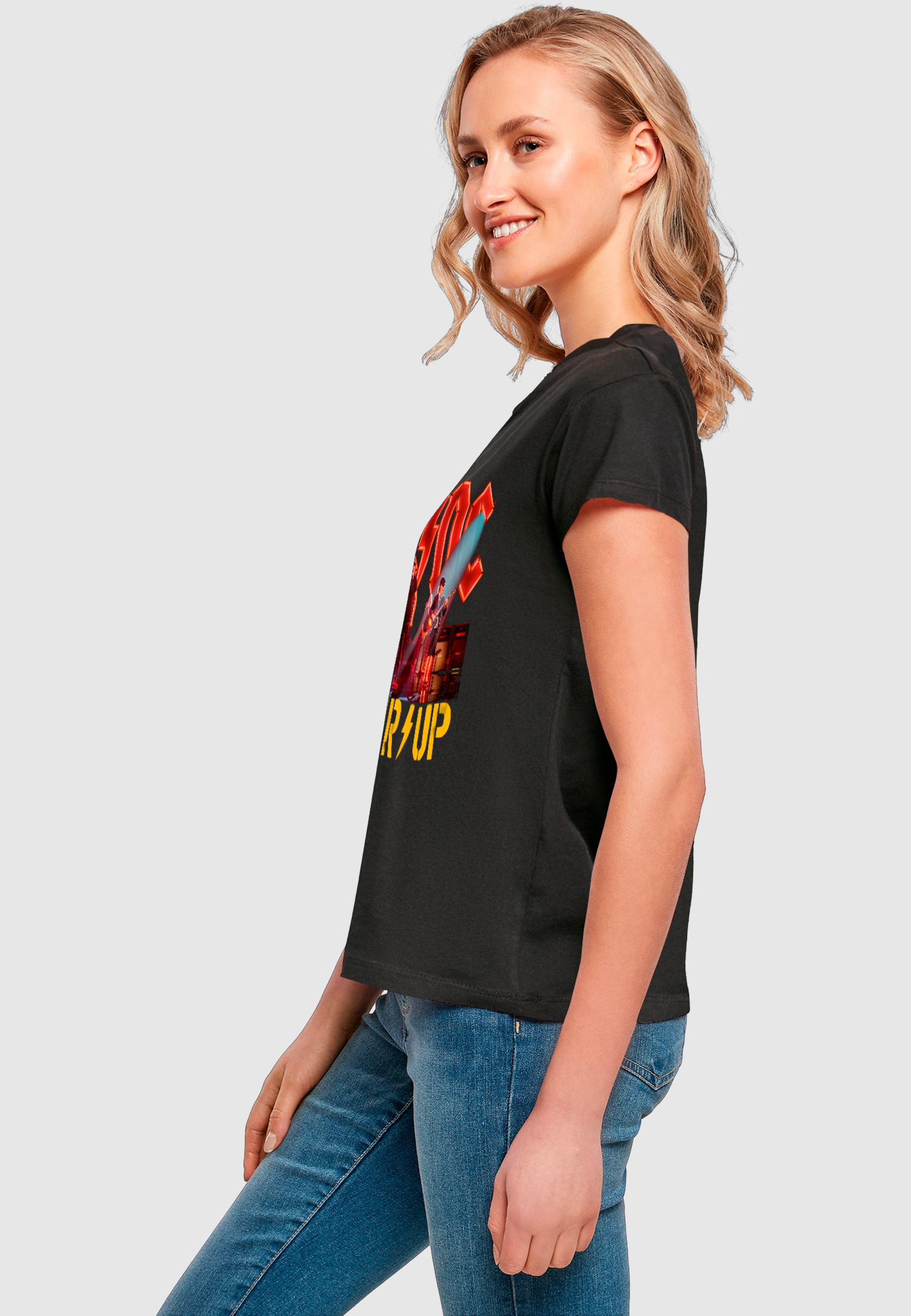 Merchcode T-Shirt »Merchcode Damen Ladies ACDC - PWRUP Stage Lights Box Tee« 1 Stk.