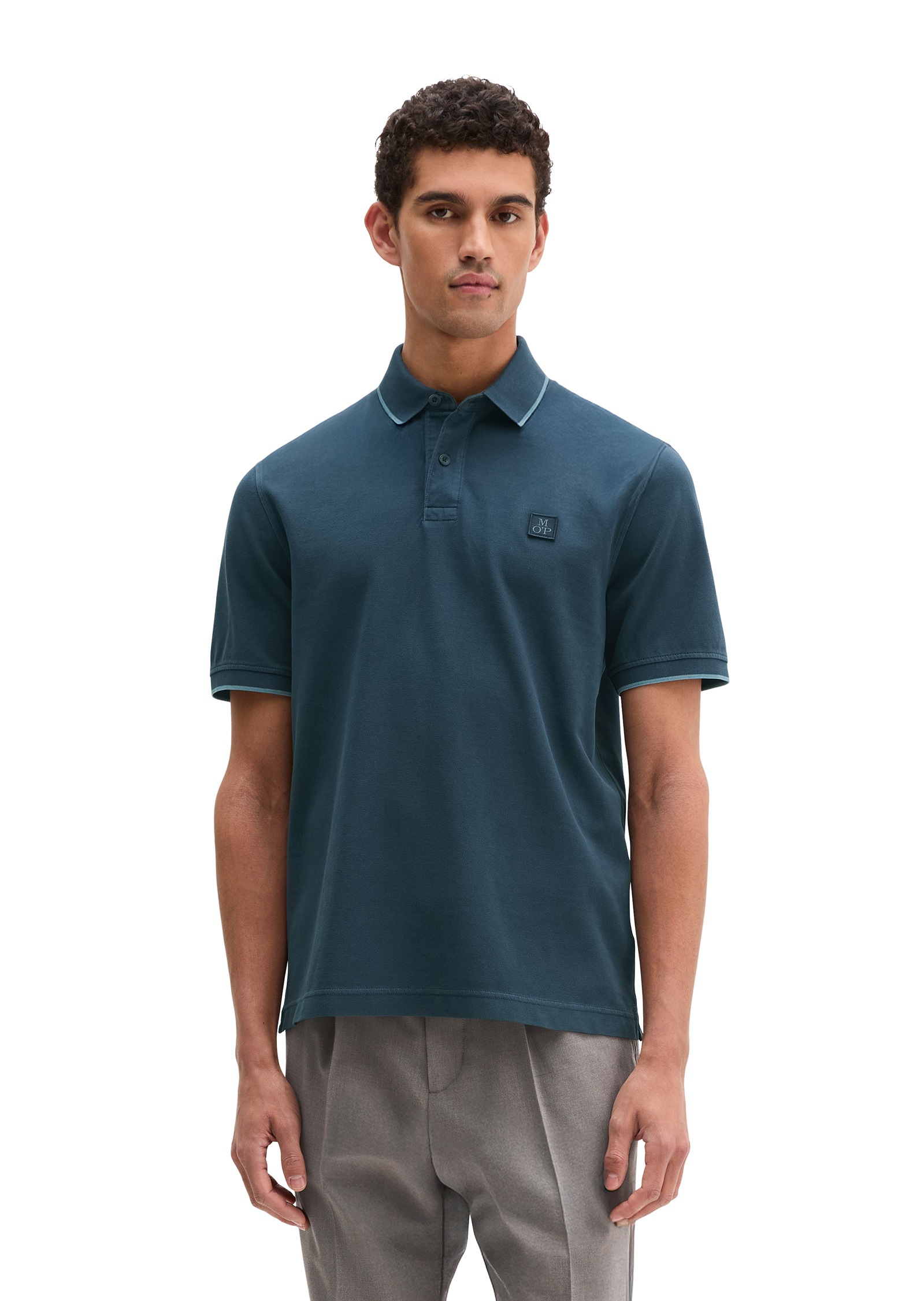 Marc O'Polo Polo Shirt Men Black/Navy L 7