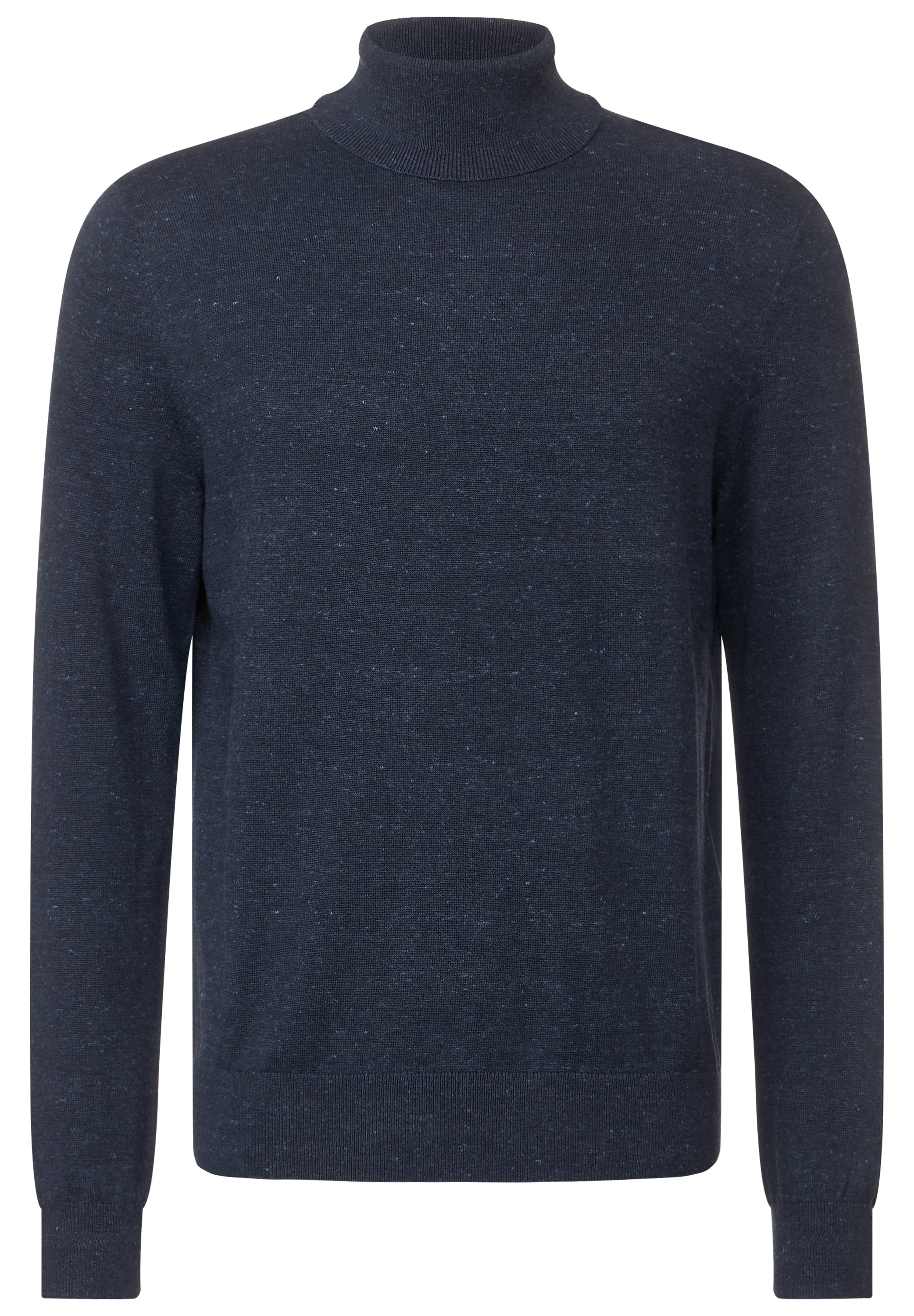 STREET ONE MEN Rollkragenpullover, in Melange Optik