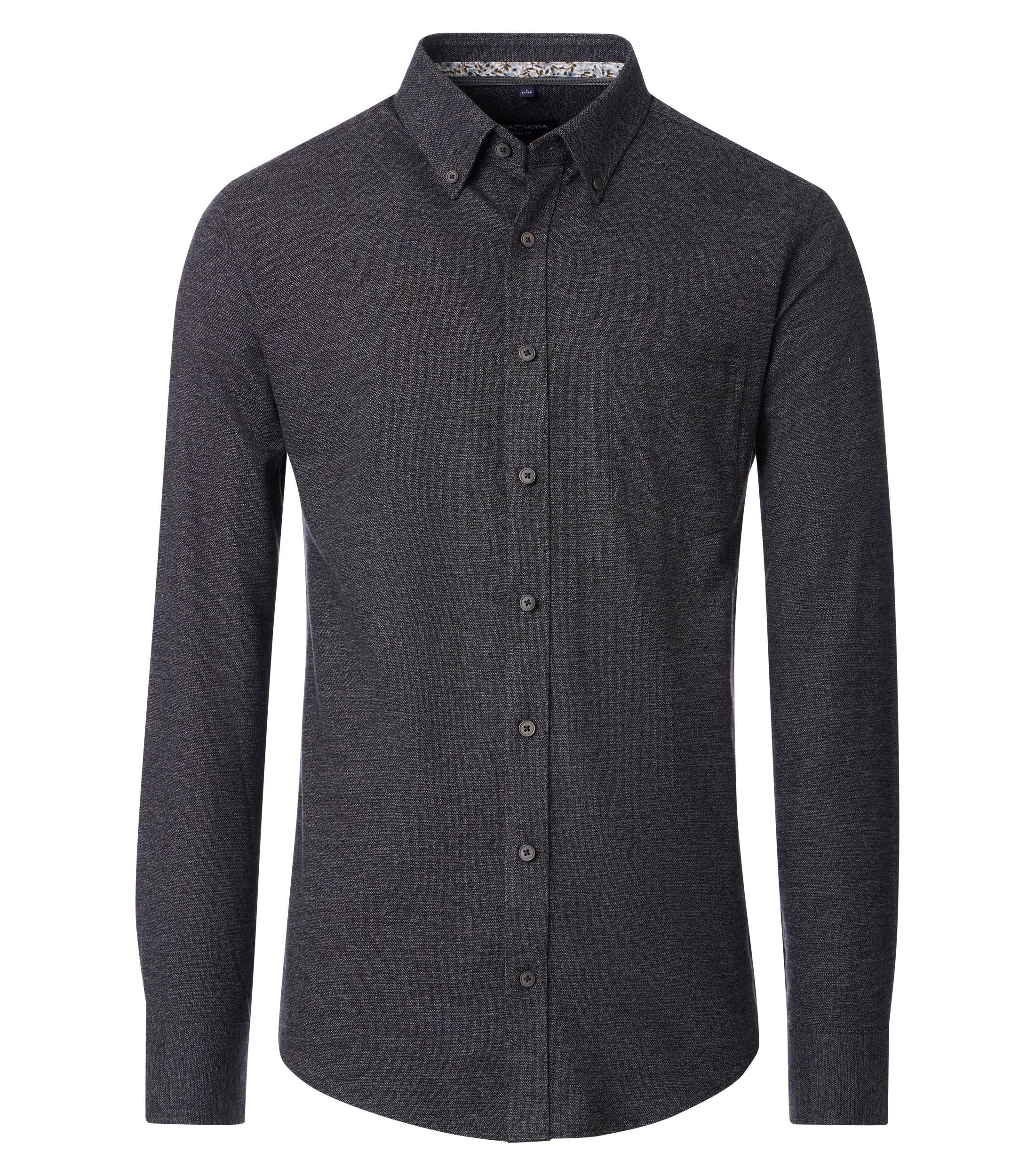 CASAMODA Herren Langarmhemd "CASAMODA Freizeithemd uni"schwarz, Gr. XXL, unifarben, 100% Baumwolle, Hemden