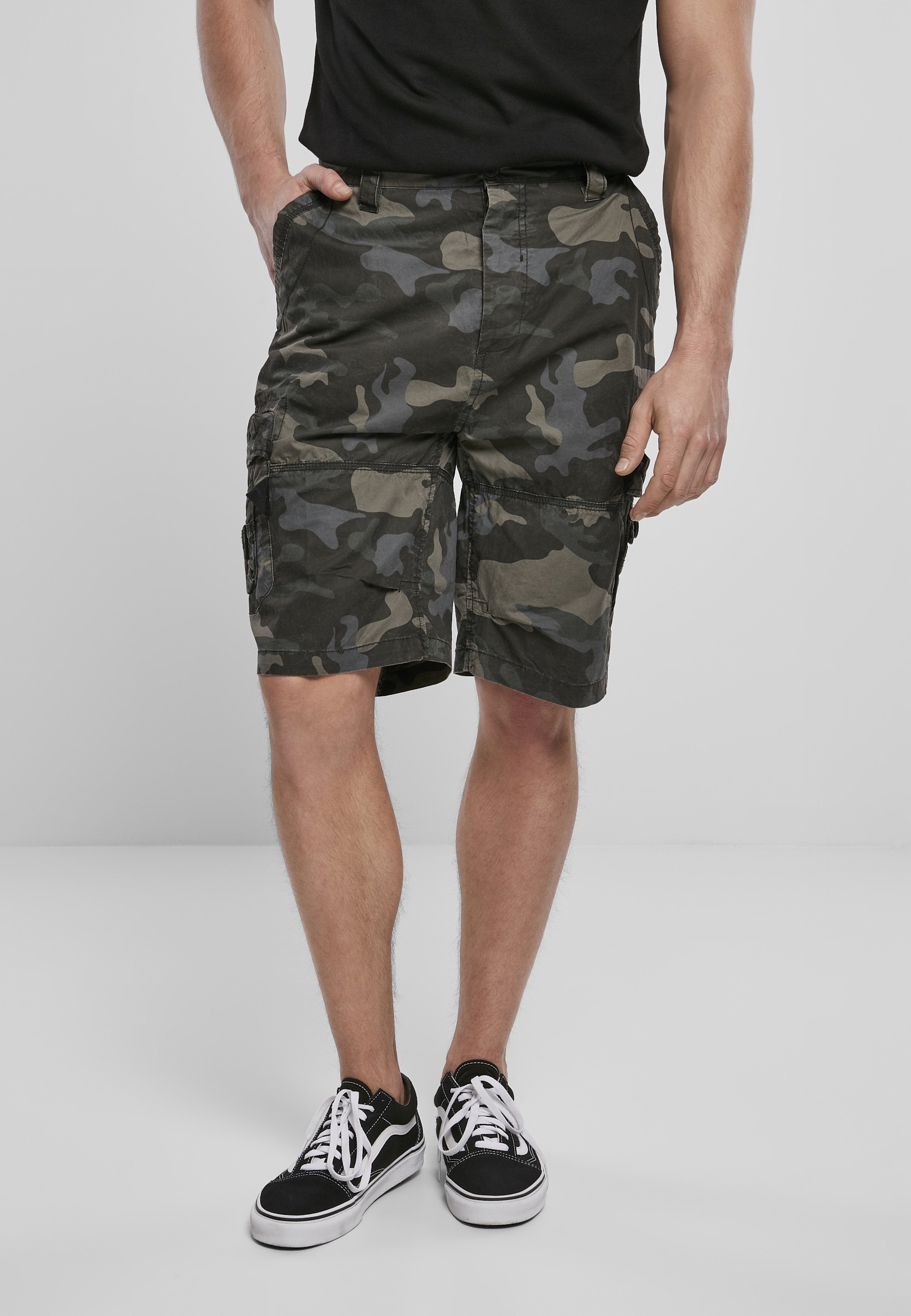Brandit Paper-Touch TY Shorts Charcoal - Men's Lightweight Cargo Shorts With Multiple Pockets, Size M - View #7