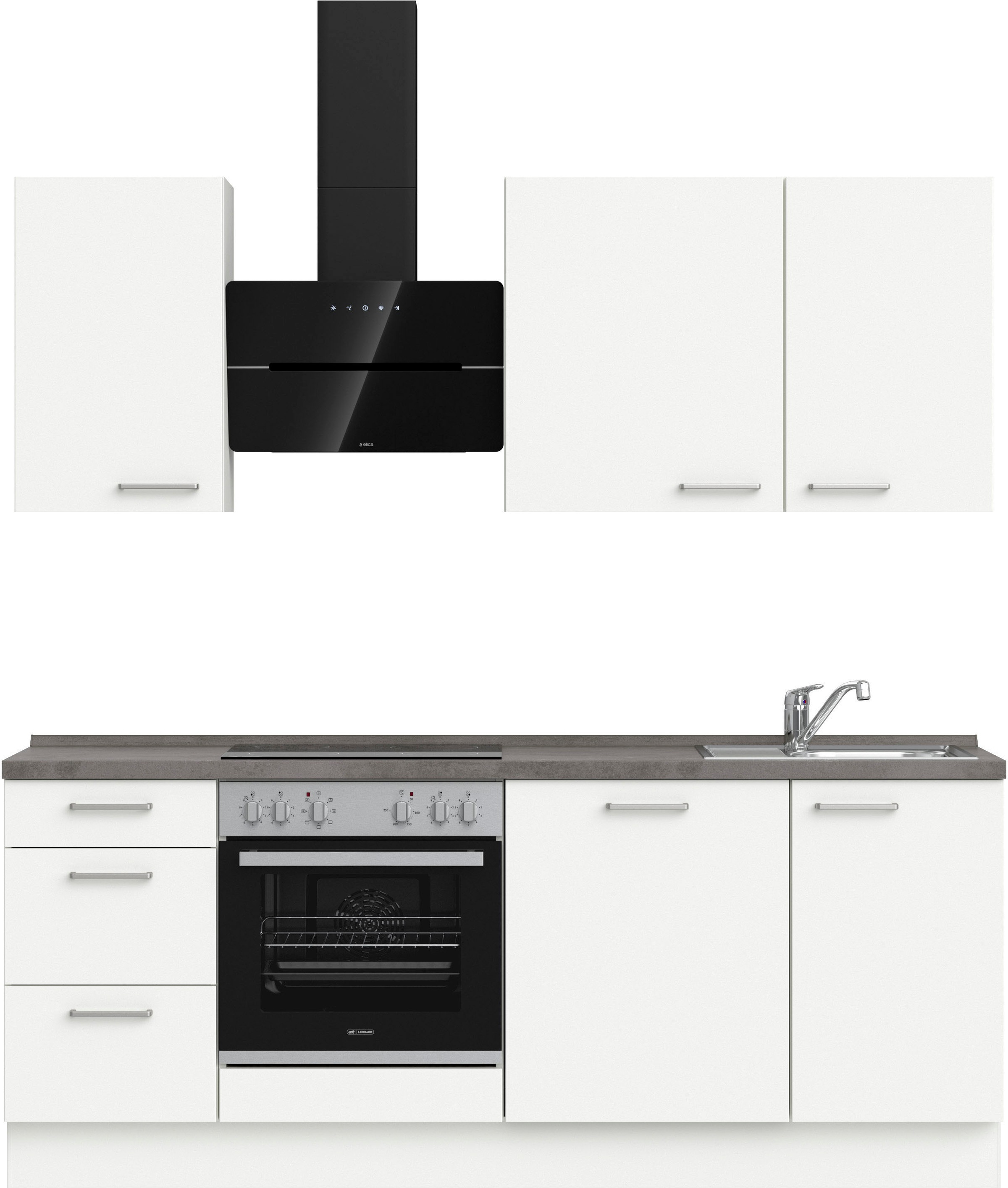 nobilia 1100000002199 ""Touch II", NEU: individuell anpassbar mit gratis Profi-Beratung" vormontiert, Breite 210 cm, Ausrichtung wählbar, wahlw. mit E-Geräten