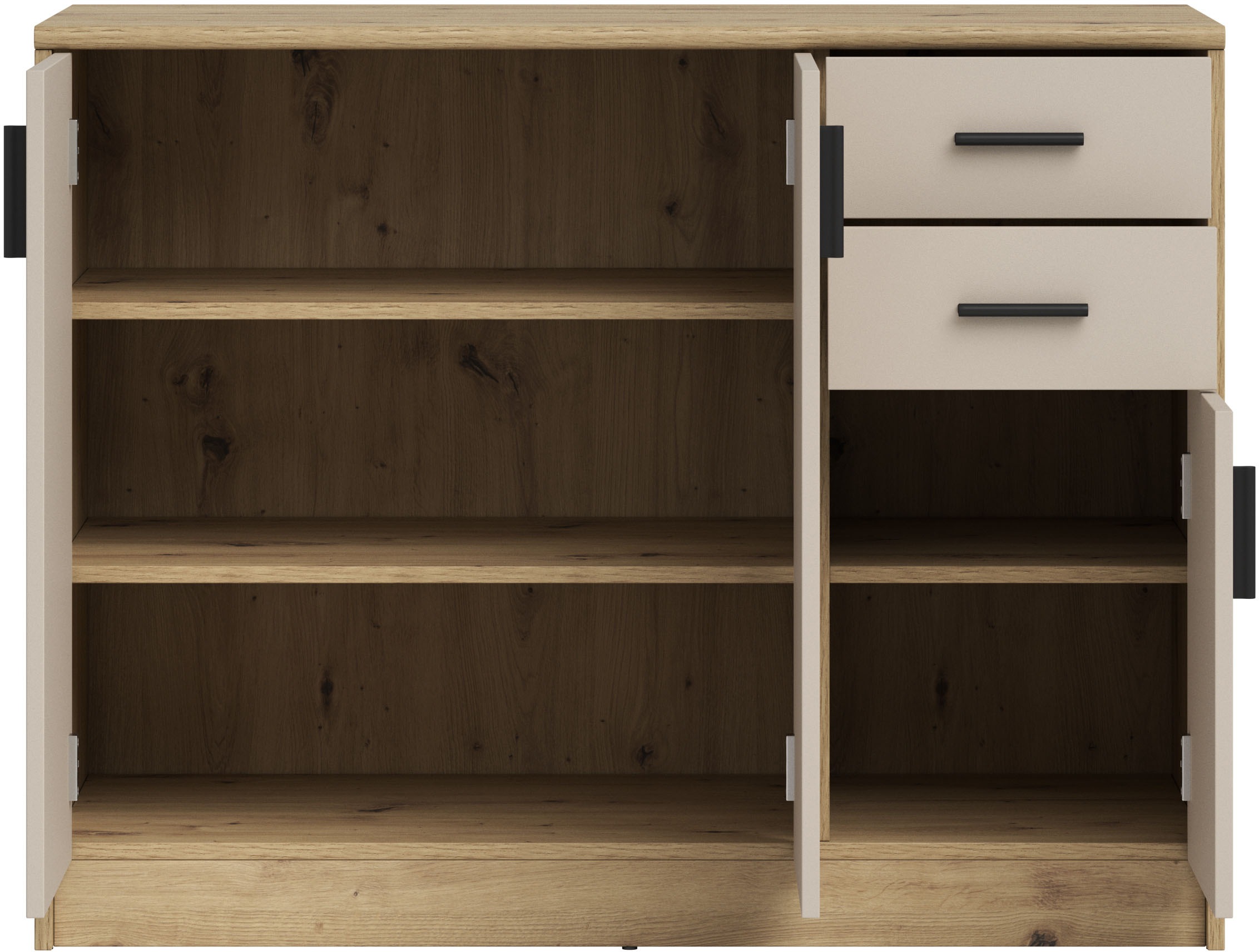 HBZ Sideboard »Nelly Kommode, BxHxT 109x86x50cm«, (1 St.), Breite 109cm, Einlegeböden verstellbar, foliert