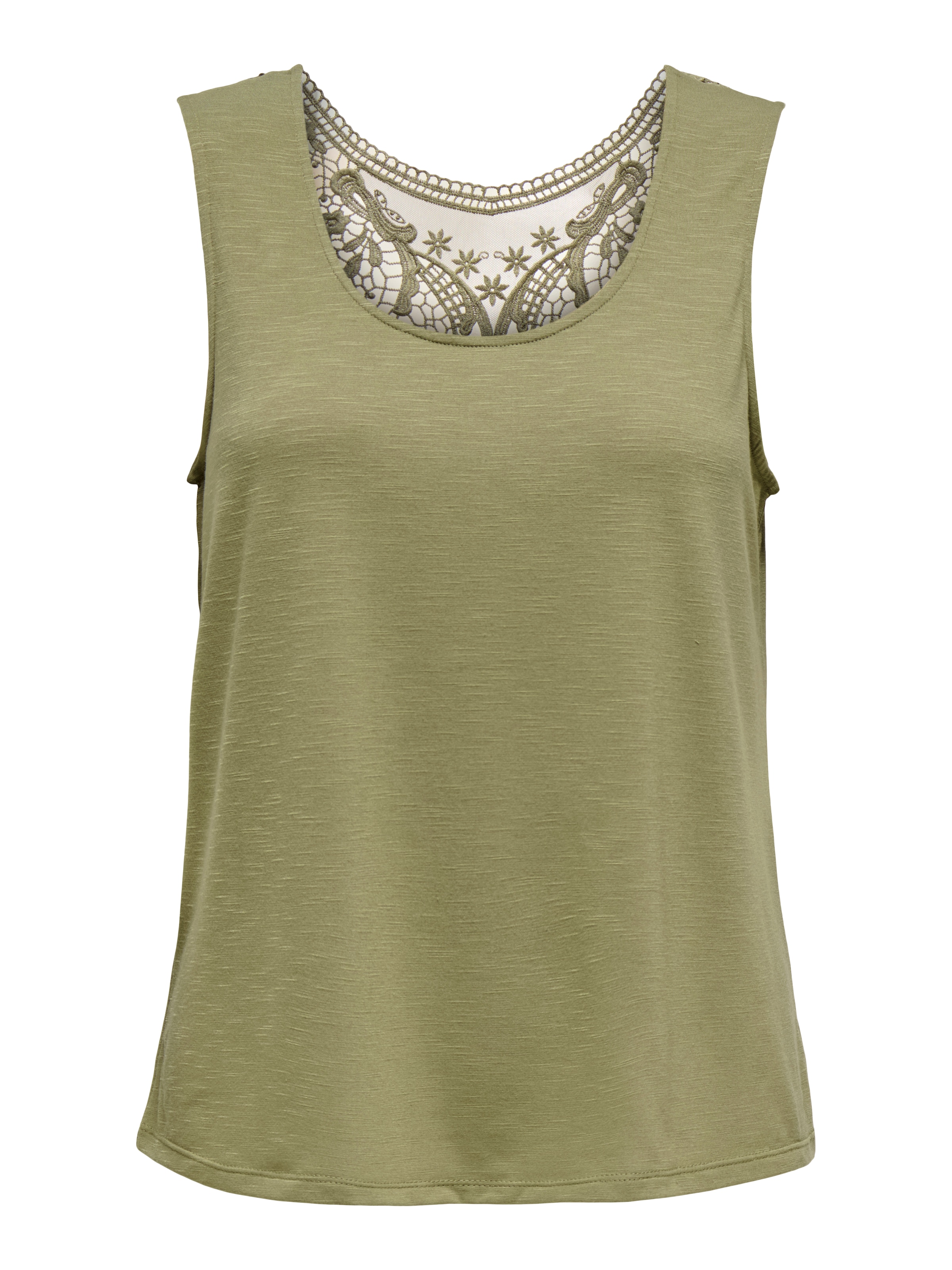 ONLY Spitzentop »ONLFREDA S/L U-NECK MIX TOP BOX JRS«