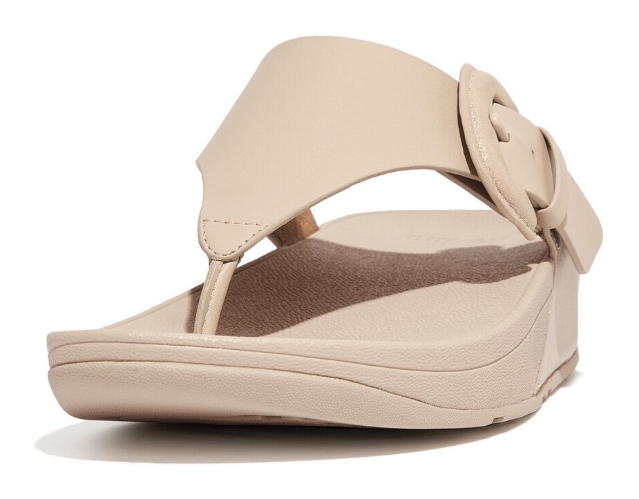 Fitflop Zehentrenner »LULU COVERED«, Keilabsatz, Sommerschuh, Schlappen mit verstellbarer Schnalle