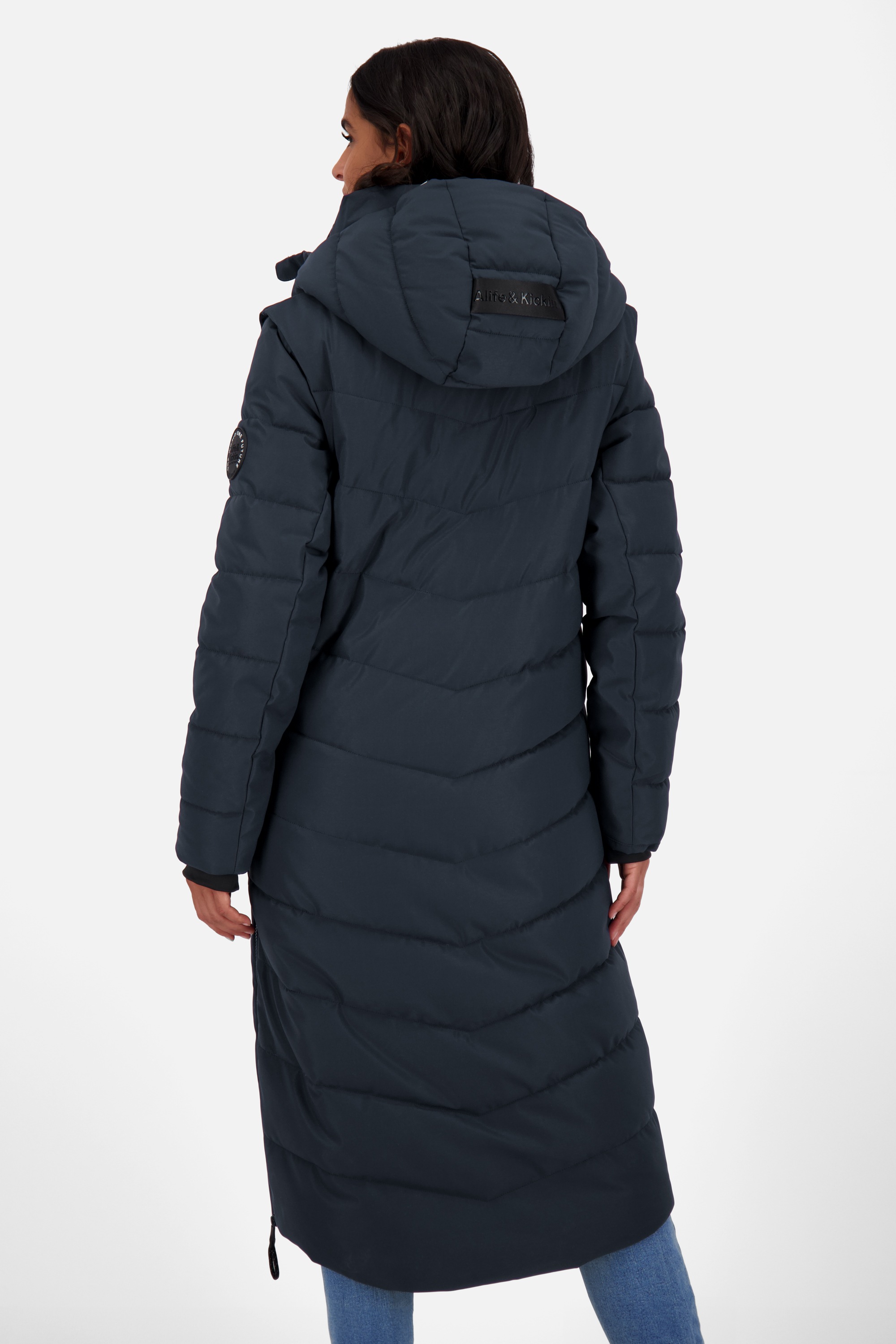 Alife & Kickin Steppjacke »Damen NellyAK A«, mit Kapuze, Mantel & Weste in einem, mit abnehmbaren Ärmeln in schmaler Passform