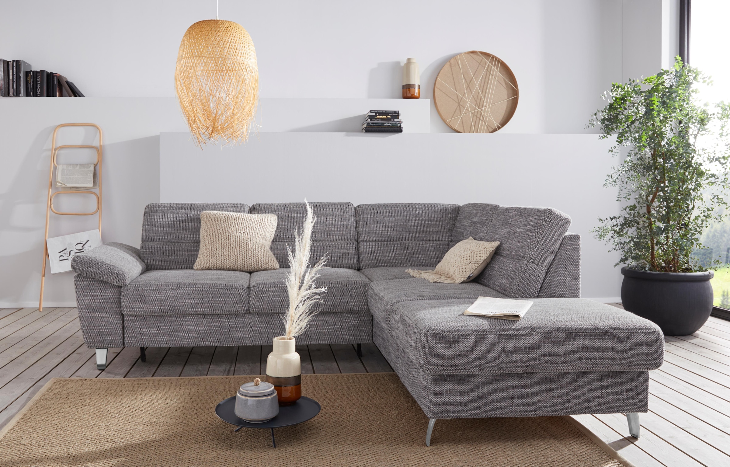 sit&more Ecksofa "Sorano L-Form", wahlweise mit Bettfunktion und Bettkasten günstig online kaufen