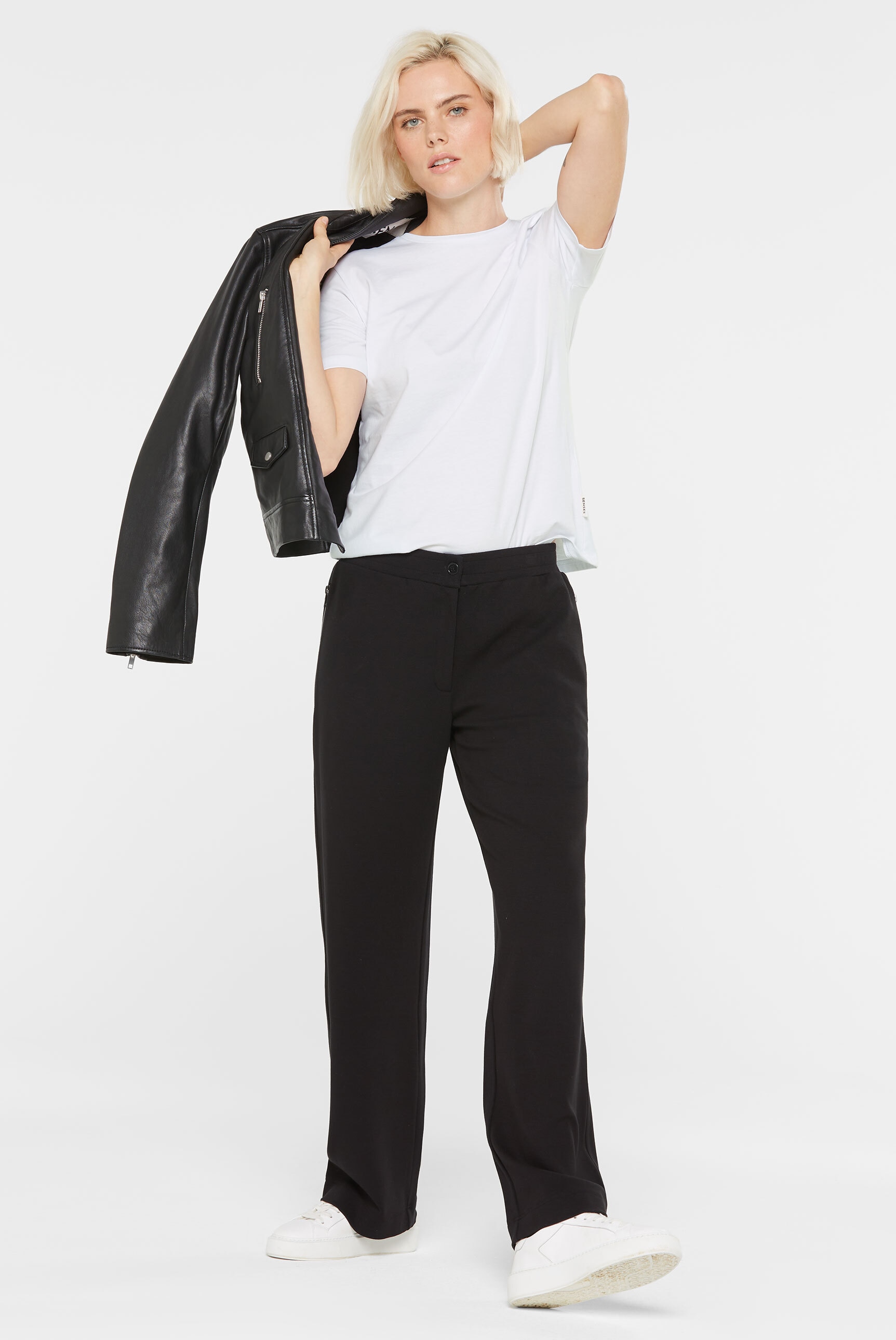 SENSES.THE LABEL Rundhalsshirt, aus Baumwolle
