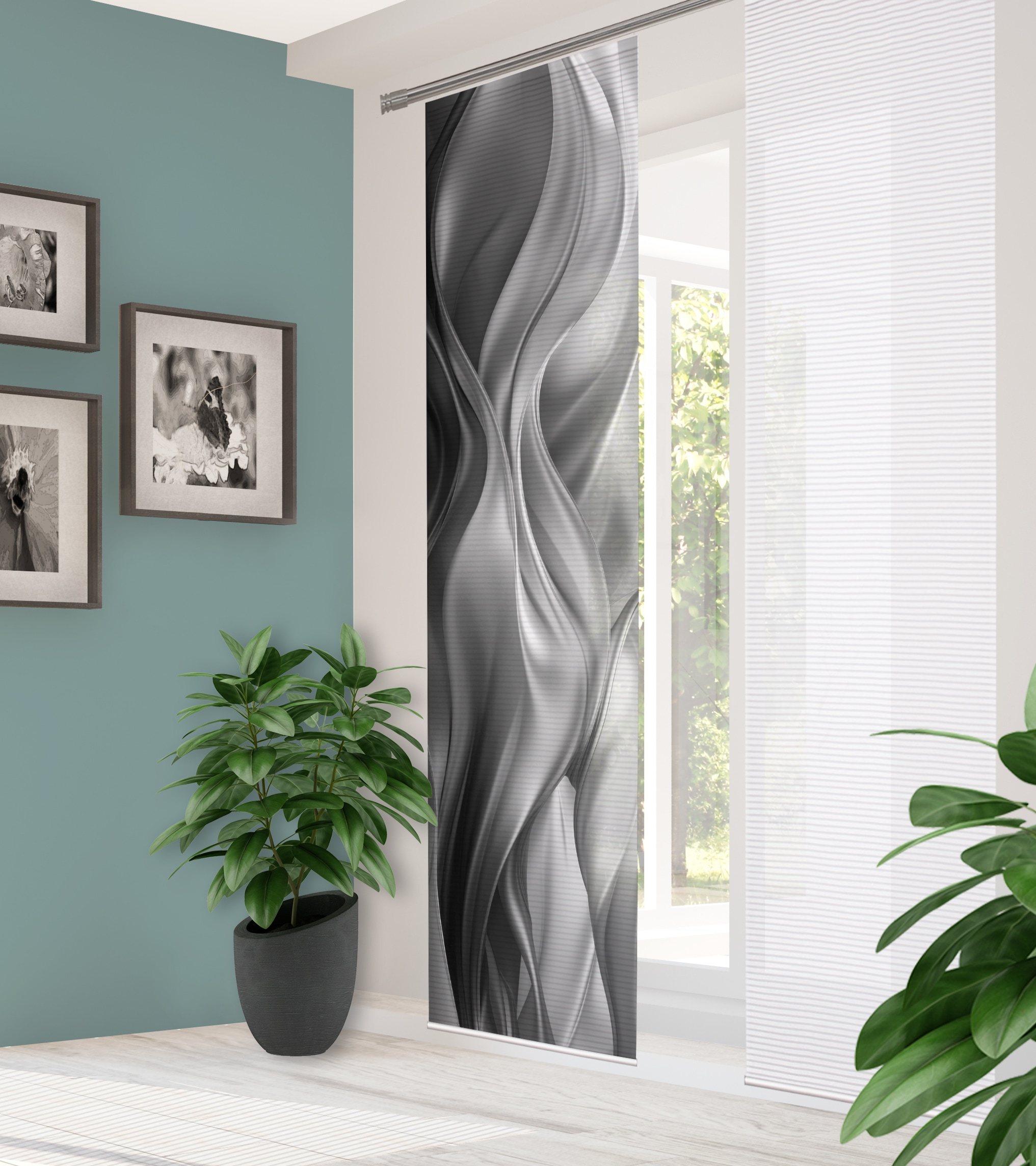 HOME in green "ALCINA" Paneelwagen 1 Stk. tlg. DIGITALBEDRUCKT, BAMBUSOPTIK günstig online kaufen