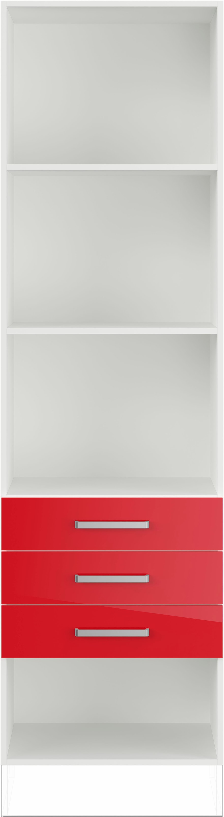 IMPULS KÜCHEN Seitenschrank »"Turin", Breite/Höhe: 60/205,1 cm, mit Soft-Close«, vormontiert, mit Schubkästen, mit verstellbaren Fachböden