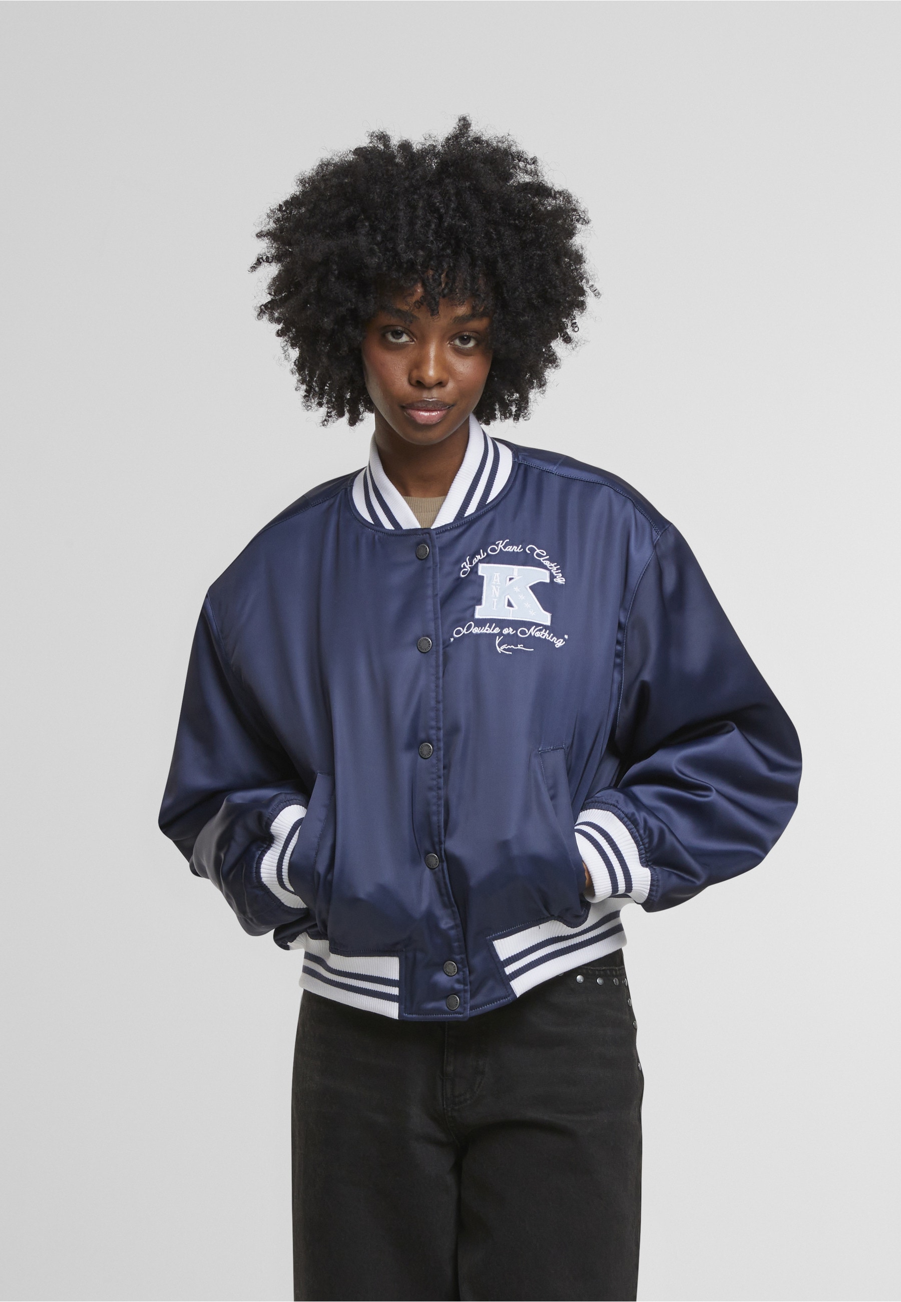 Karl Kani Collegejacke »Karl Kani Signature Bowling Jacket« 1 Stk. tlg. ohne Kapuze