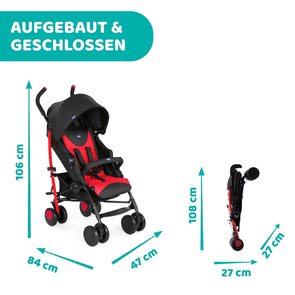 Chicco Kinder-Buggy »Echo, Scarlet«, mit Frontbügel;