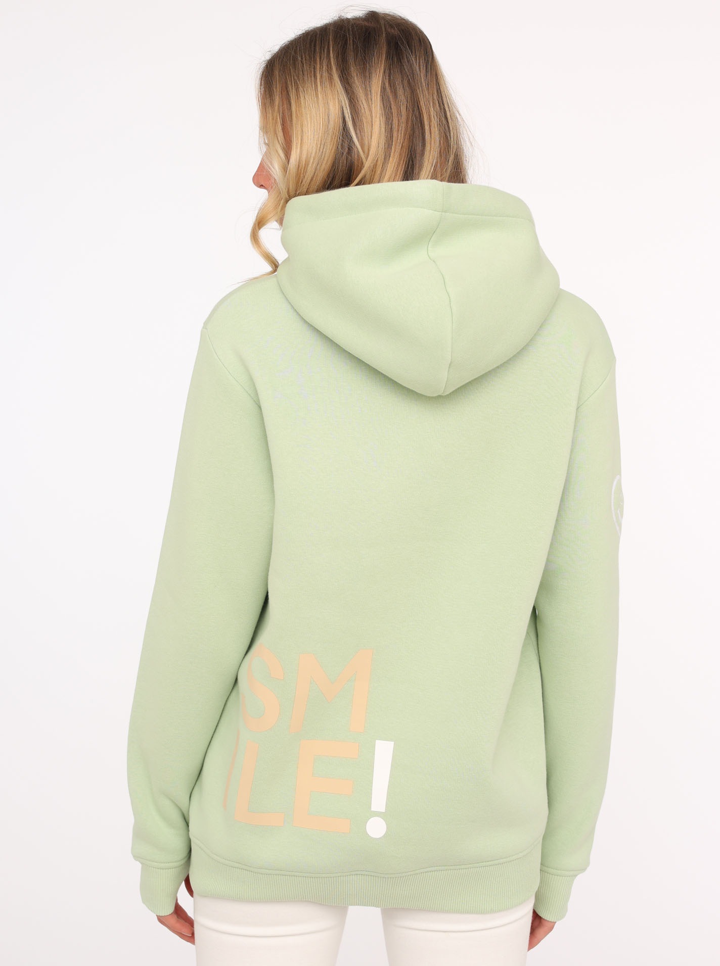 Thumbnail - Zwillingsherz Hoodie ""Alissa"" Langarm, Kapuze, Neon-Details, Kordelzug, Frontprint, Kängurutasche