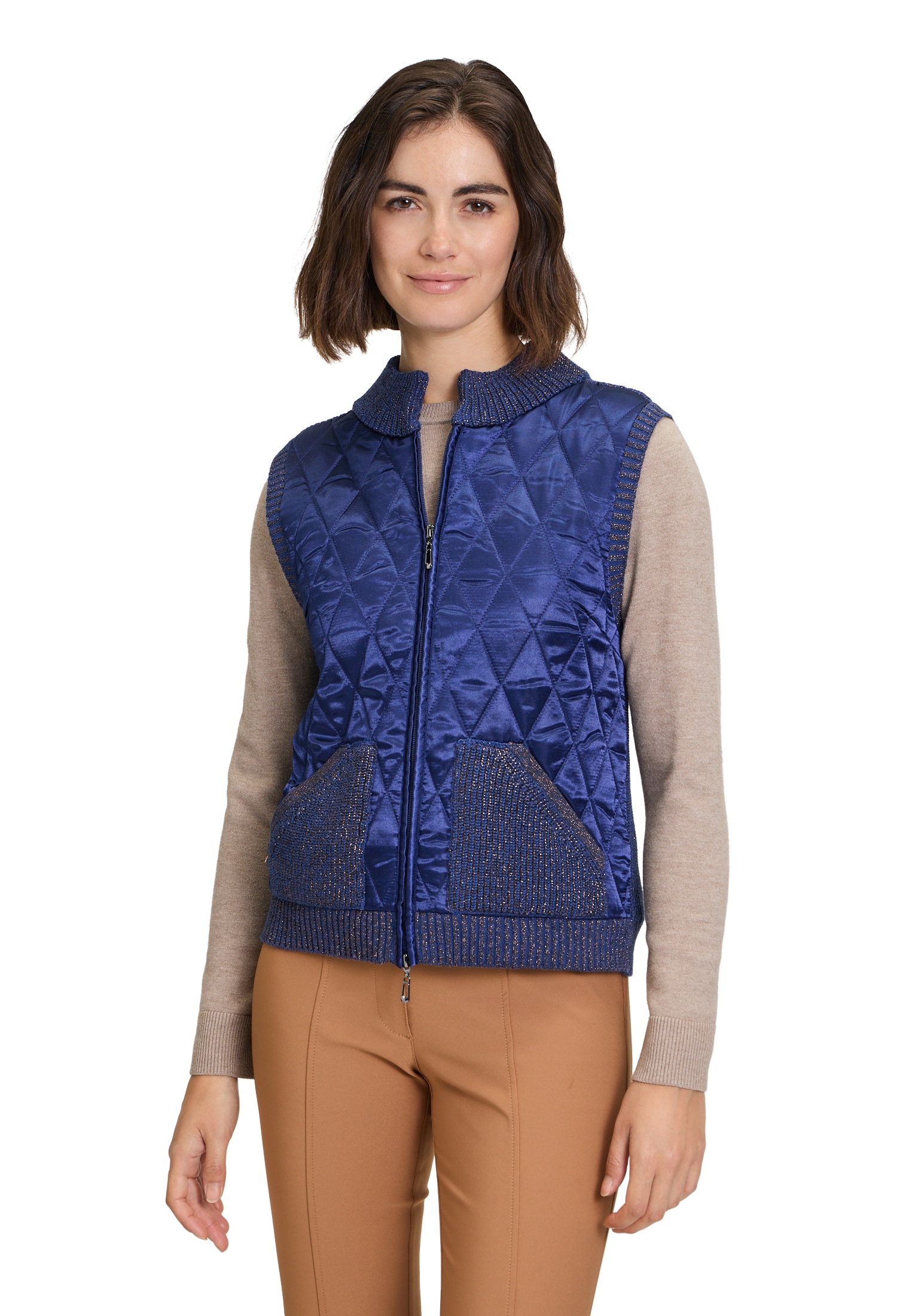 Strickjacke »Betty Barclay Strickweste mit Reißverschluss«, Glitzer