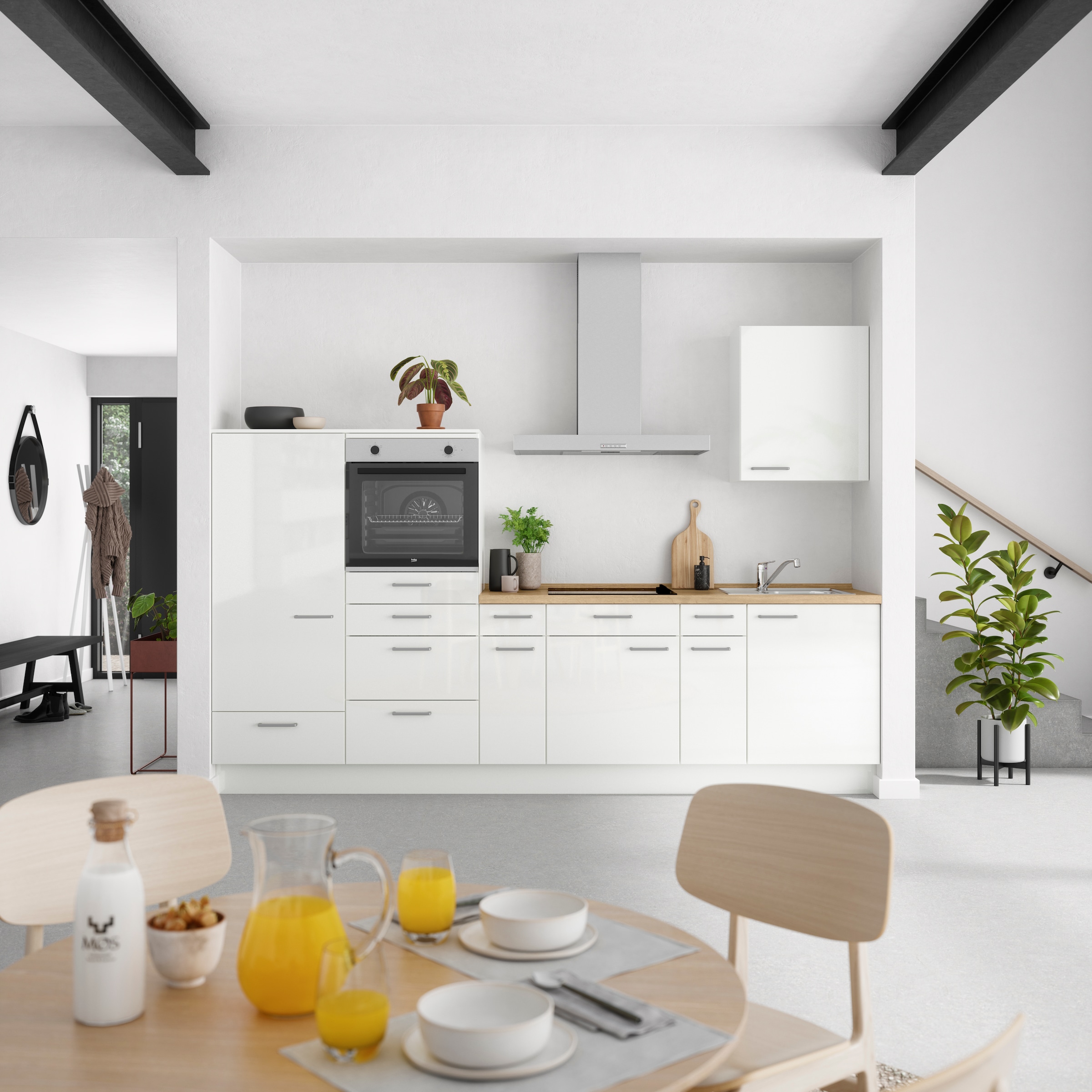 nobilia® Küchenzeile »"Flash I"«, vormontiert, Ausrichtung wählbar, Breite 300 cm, wahlw. mit E-Geräten