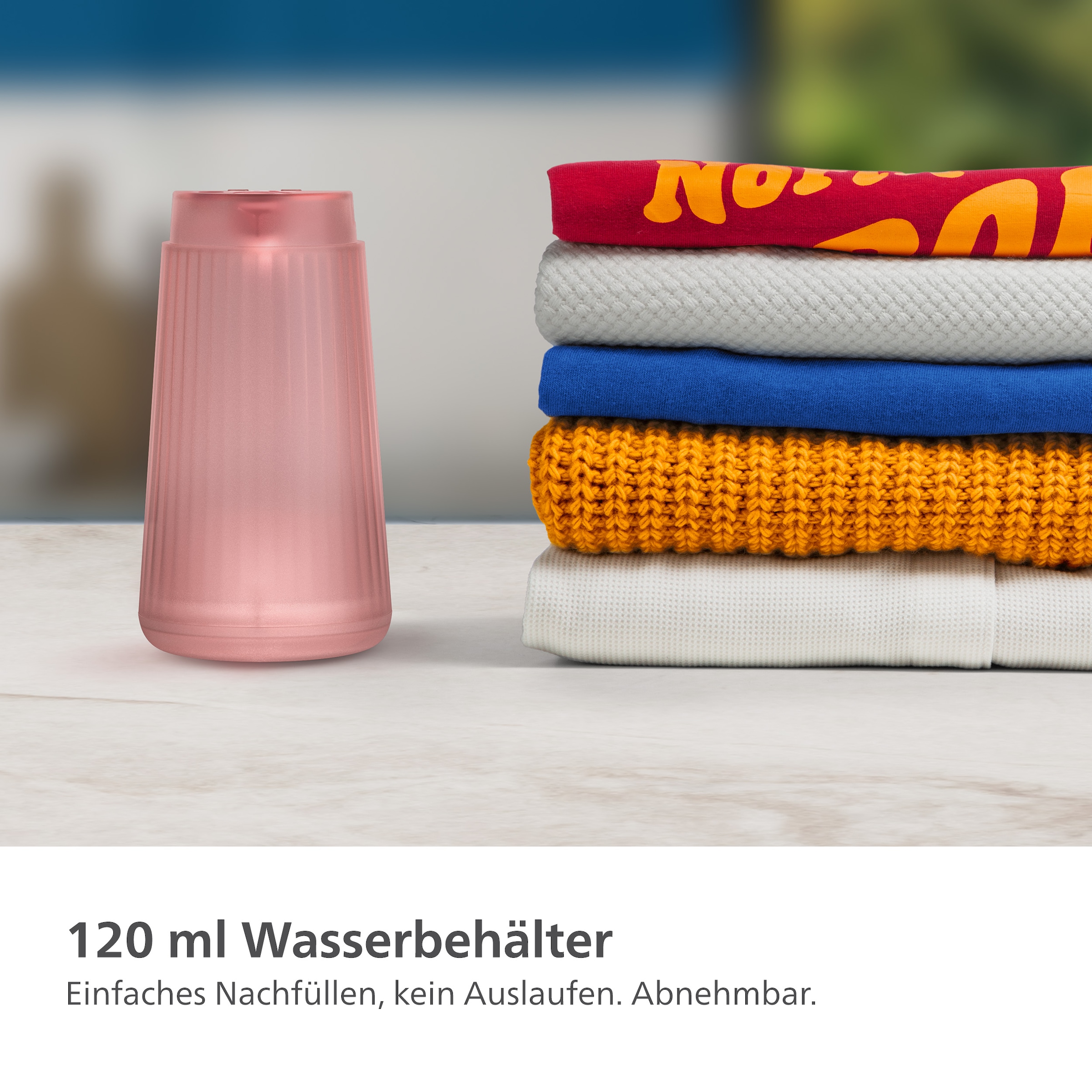 Philips Dampfbürste »STH5020 "Styler", 120 ml abnehmbarer Wassertank, Metallplatte«, 1400 W, Steamer im schlanken Design, 2-in-1 Handschuh und Tasche inkl.