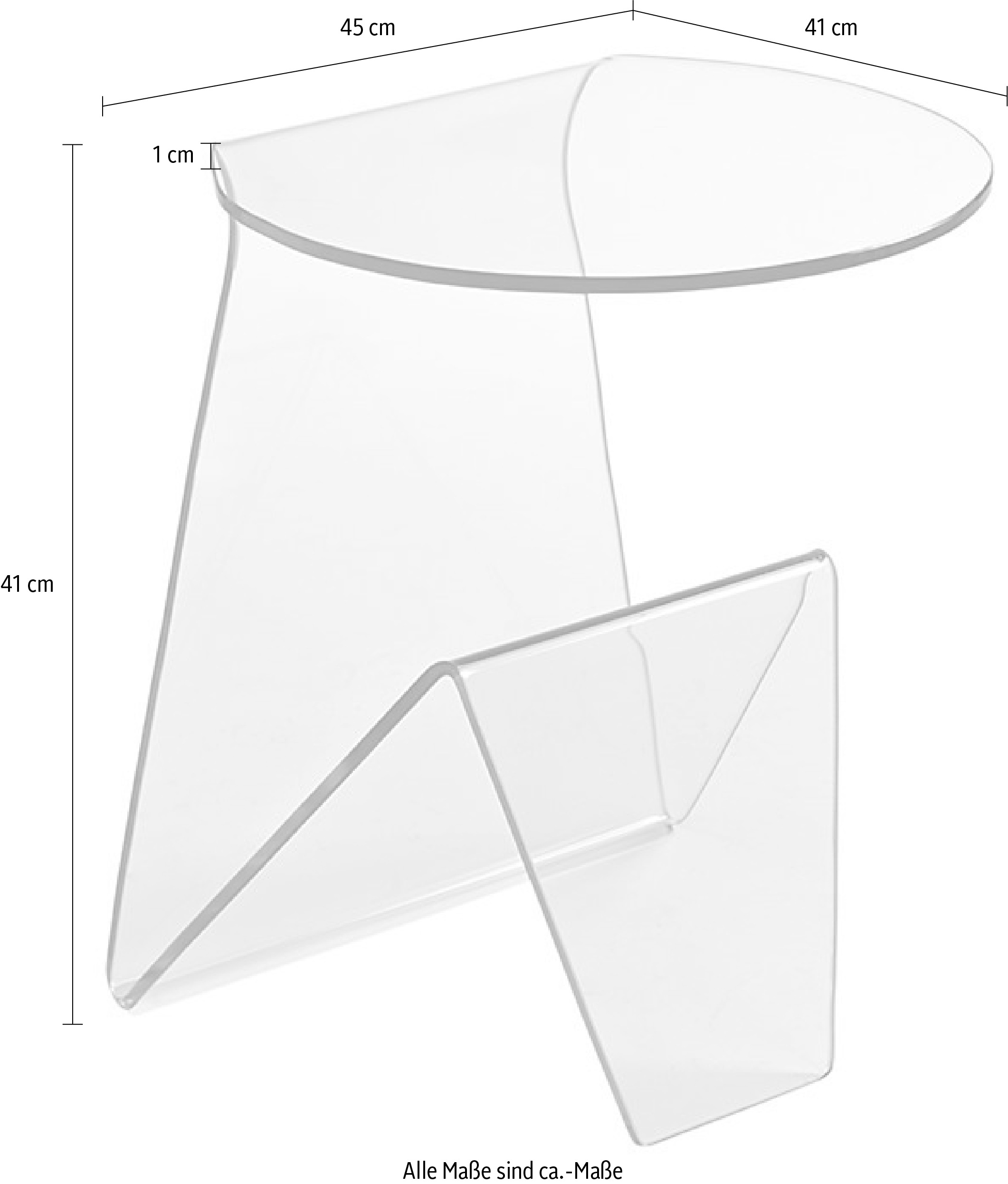 Paroli Beistelltisch, Sicherheitsglas ESG