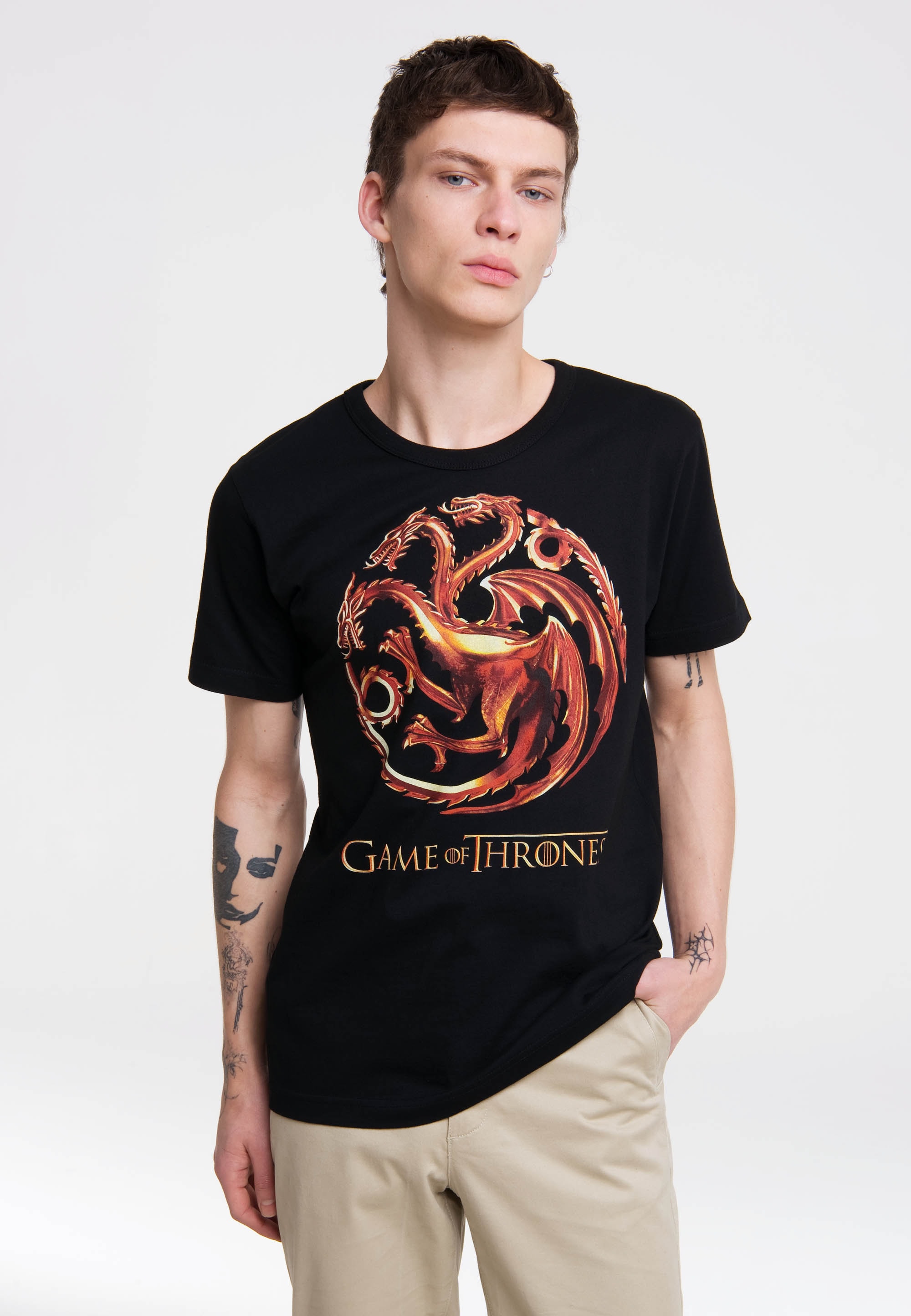 LOGOSHIRT T-Shirt »Game Of Thrones - Targaryen«, mit großem Frontprint