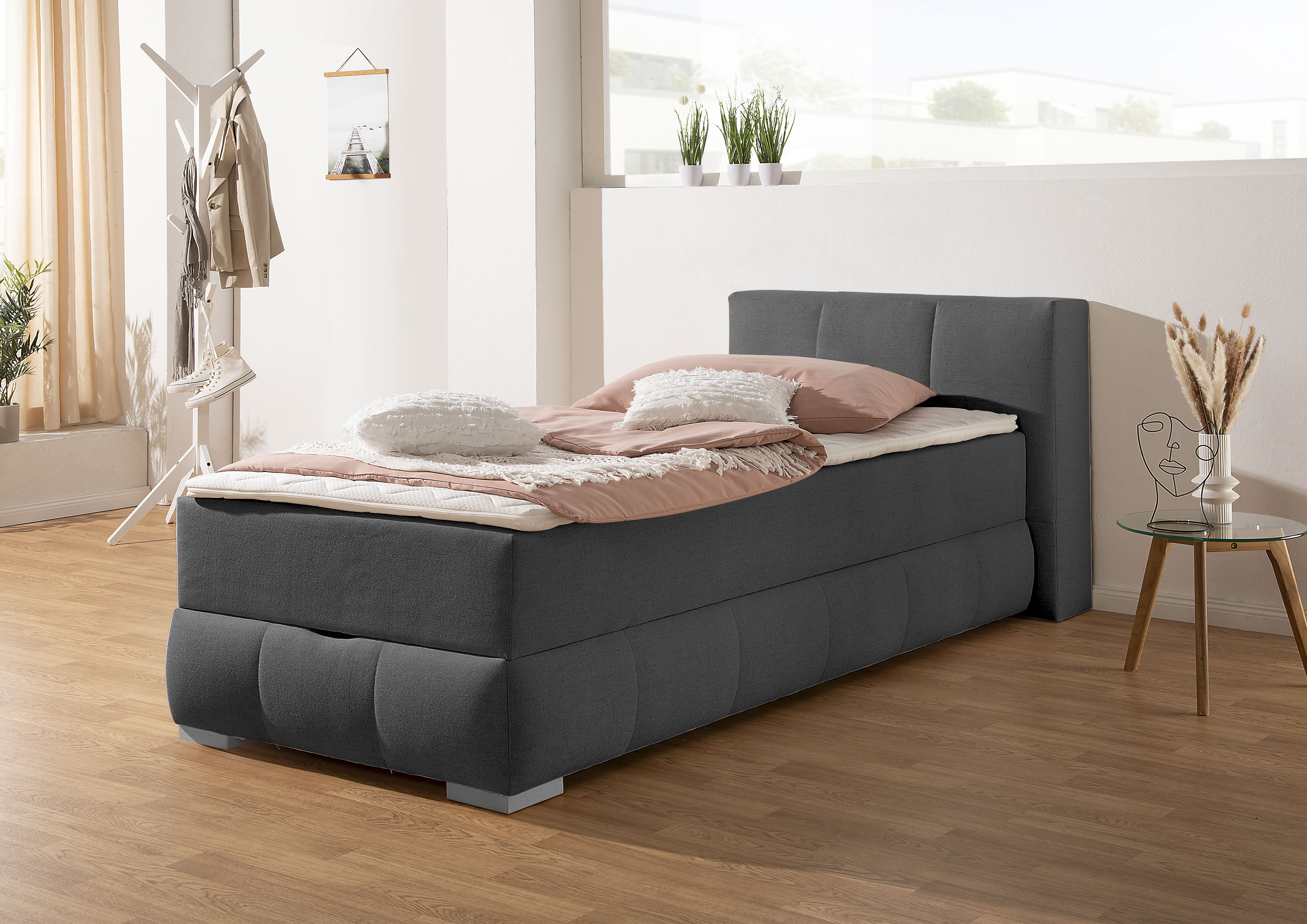Home affaire Boxbett "Chelles" inkl. Topper und Bettkasten