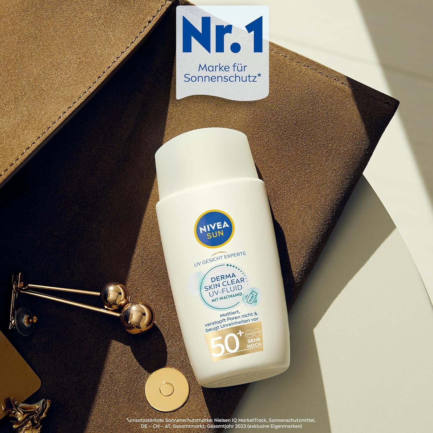 Nivea Sonnenschutzfluid »NIVEA SUN UV Gesicht Experte DERMA SKIN CLEAR UV-Fluid LSF 50+«