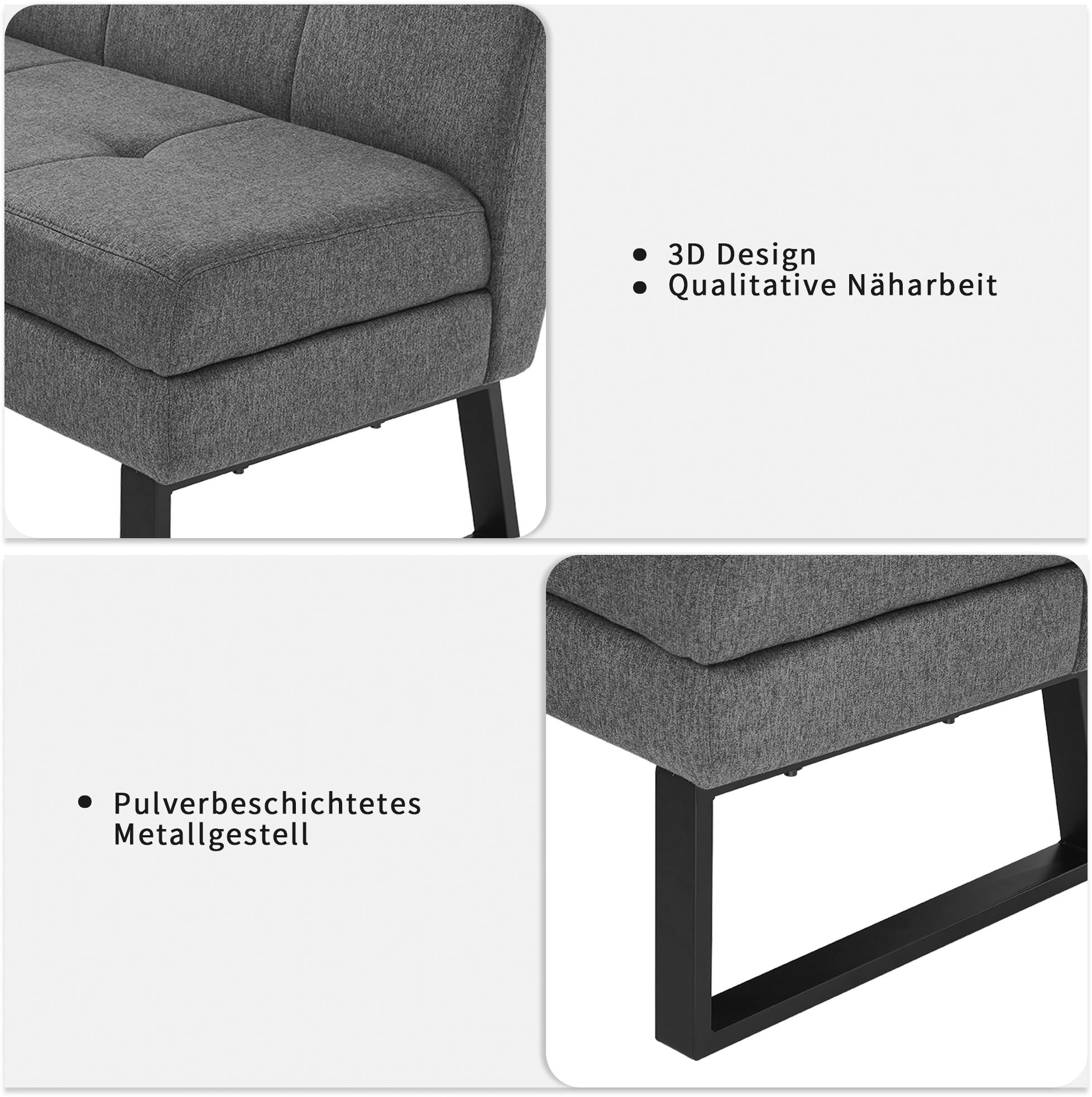 Thumbnail - Home affaire Eckbank "Geranie, Sitzbank, Essbank, pflegeleichter Strukturstoff" Eckbank inkl. Stauraum, Pulverbeschichte...