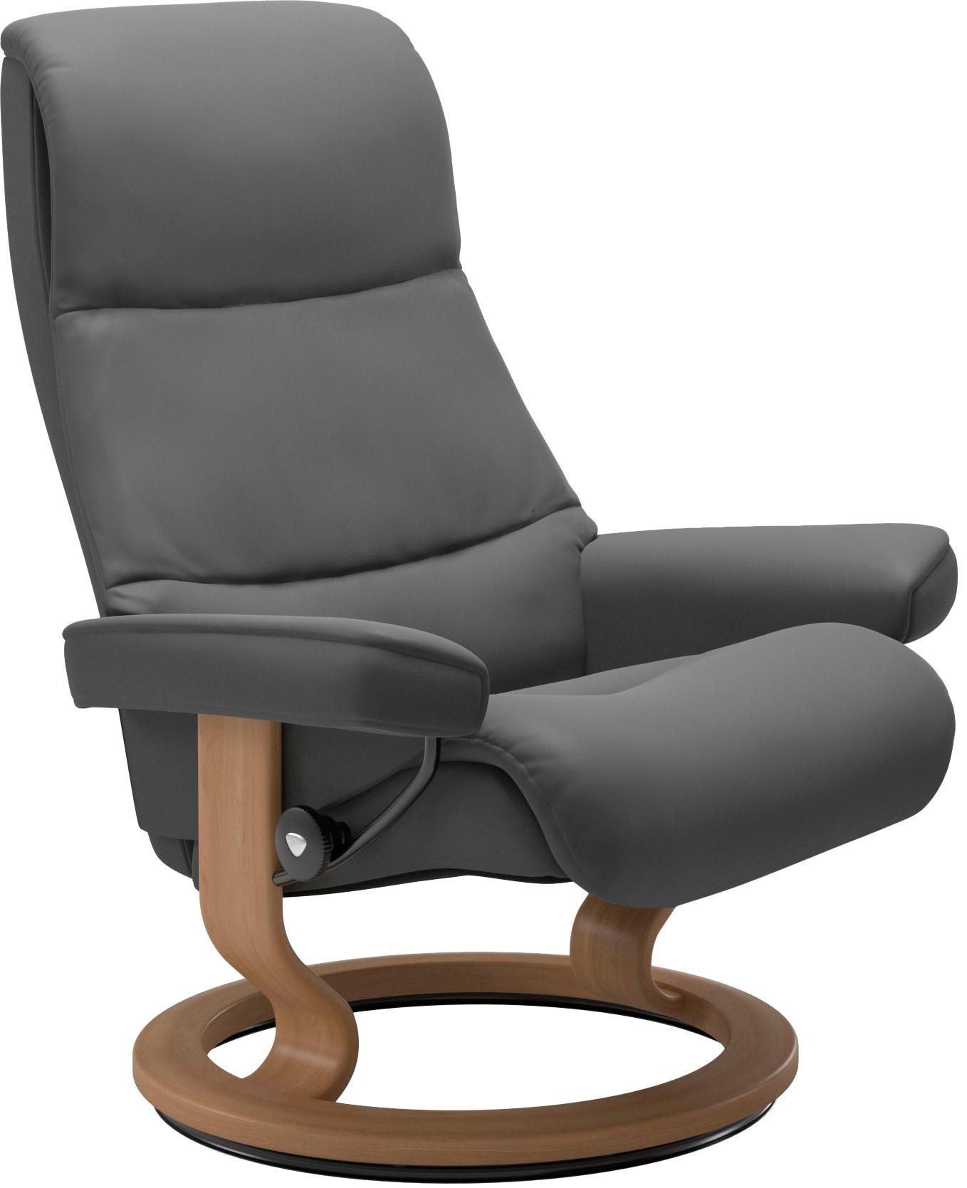 Stressless® Relaxsessel »View«, (Set, Relaxsessel mit Hocker), mit Classic  Base, Größe M,Gestell Eiche bestellen | BAUR