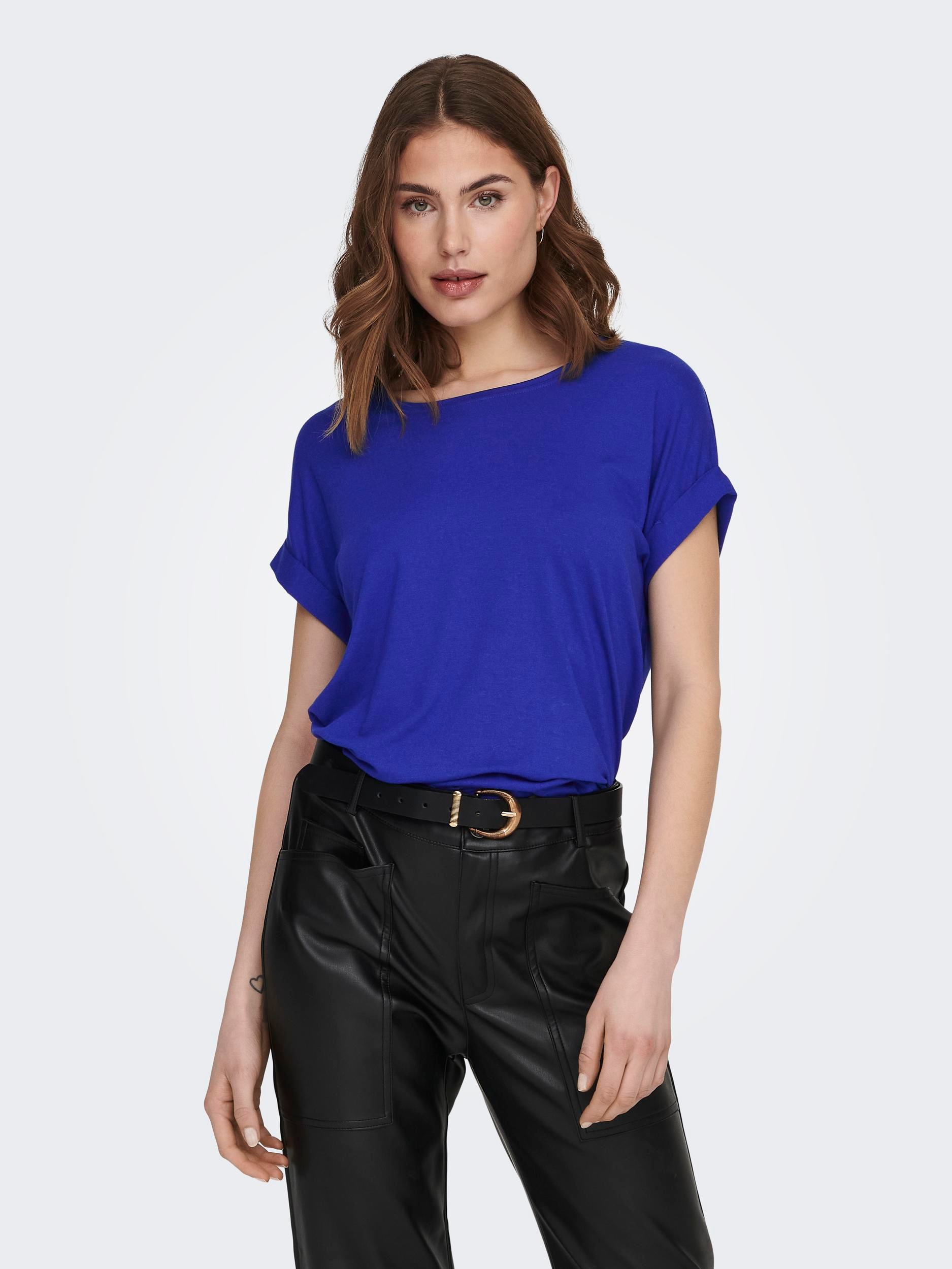 ONLY T-Shirt "ONLMOSTER – Kurzarmshirt mit Aufschlag und klassischem Look", günstig online kaufen