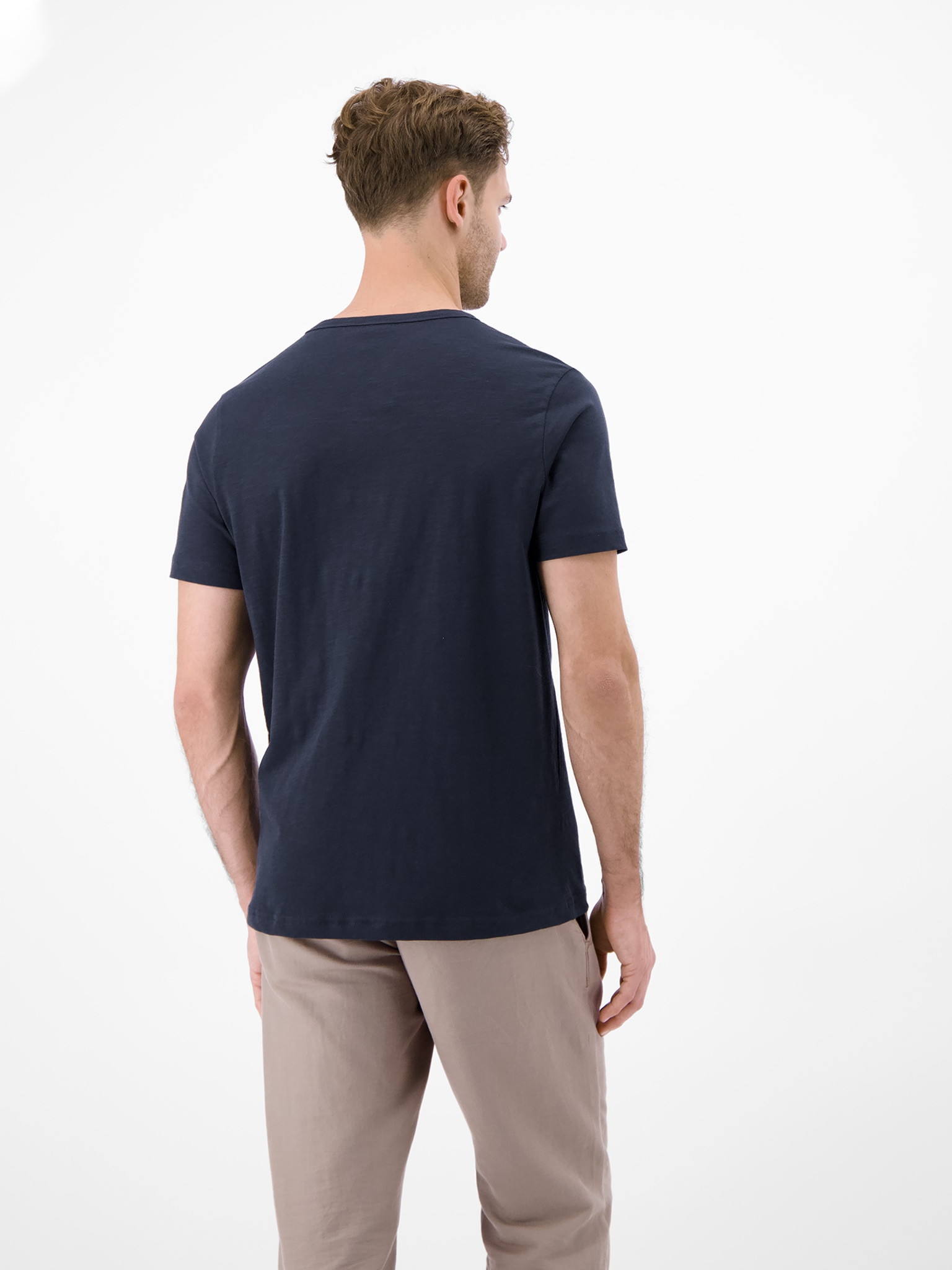 LERROS Kurzarmshirt mit Serafino-Kragen