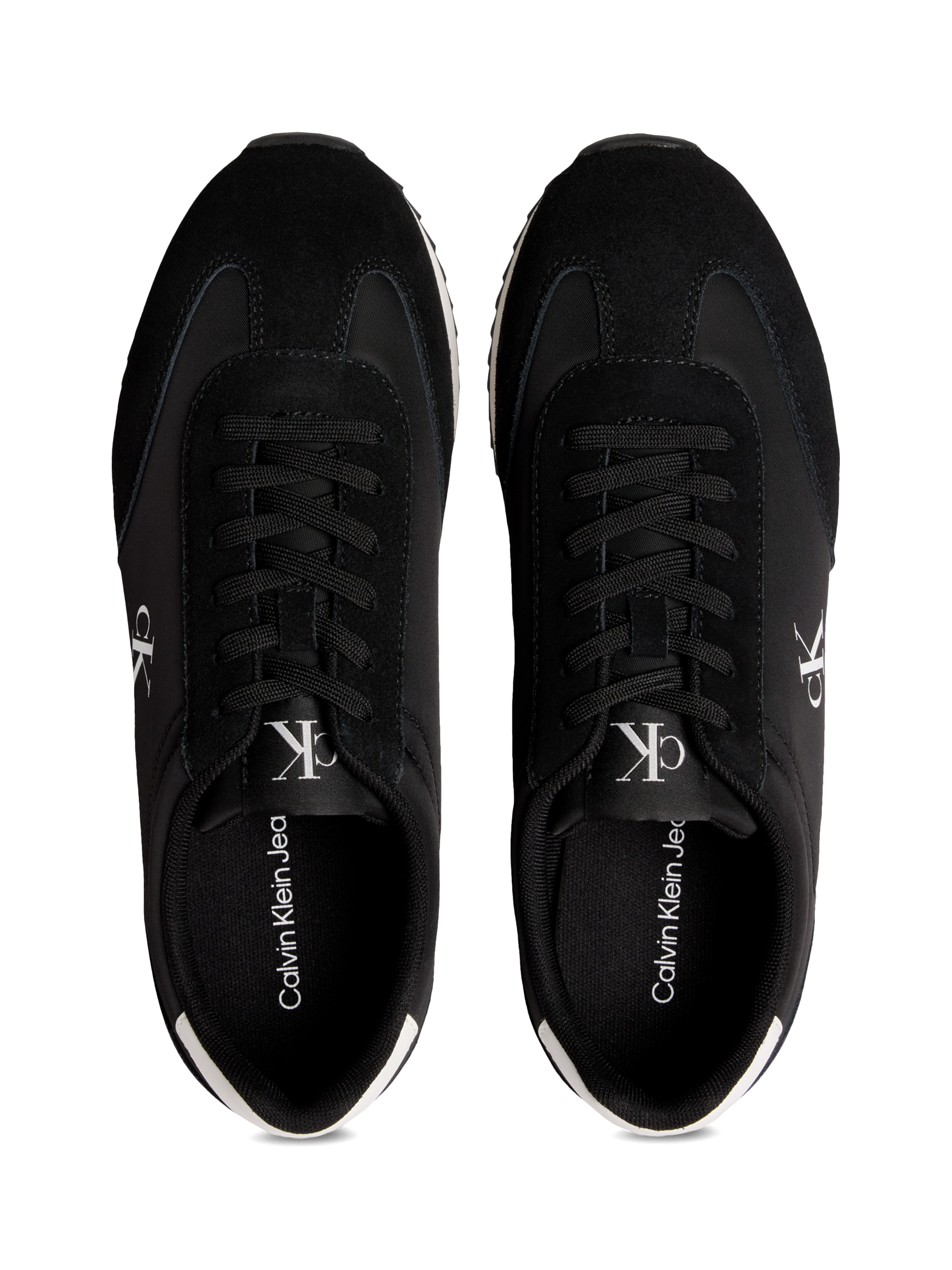 Calvin Klein Jeans Sneaker »RETRO RUNNER LACE UP NY-SU«, Freizeitschuh, Halbschuh, Schnürschuh mit seitlichem CK-Logo