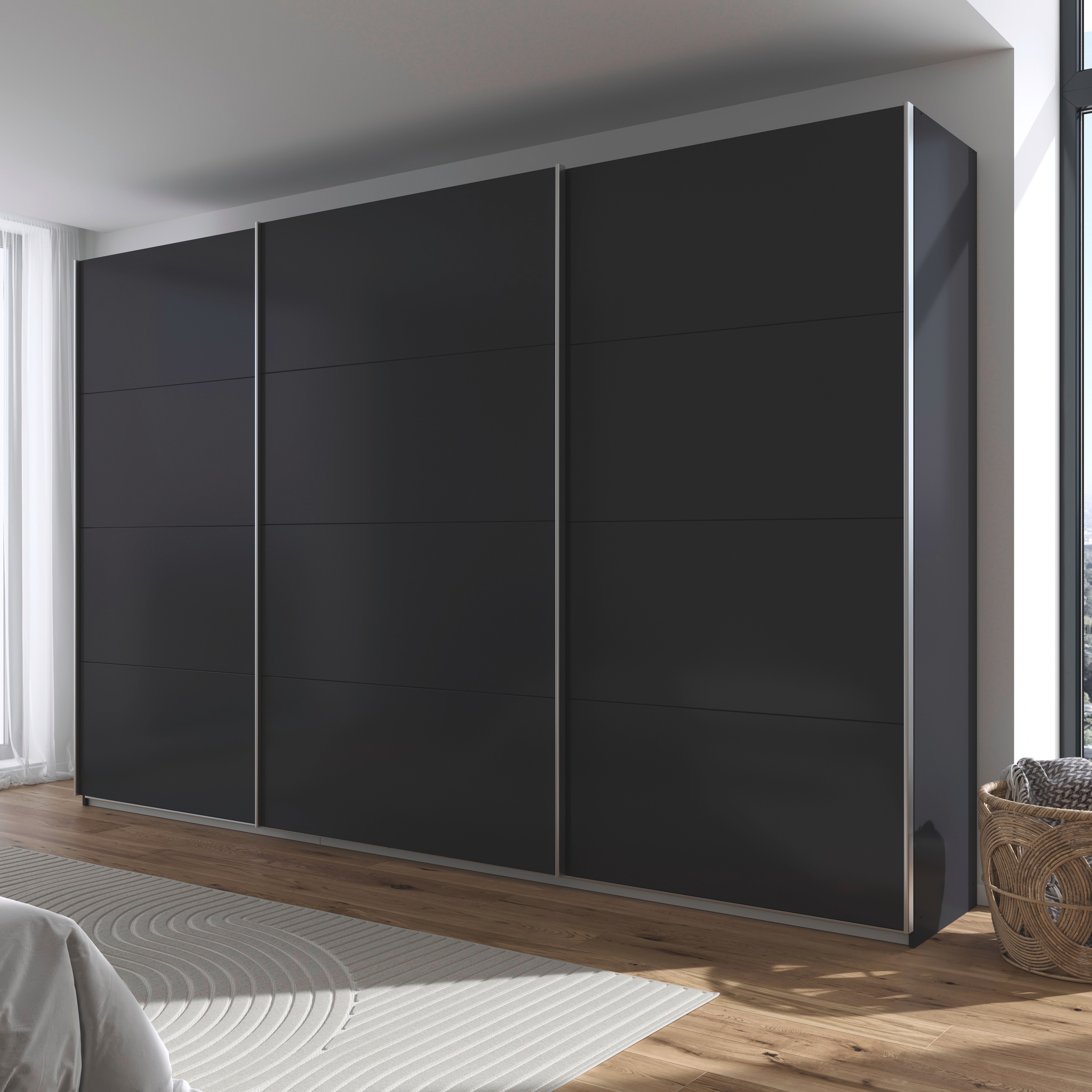 Thumbnail - rauch Schwebetürenschrank "Kleiderschrank Schrank Garderobe AGORDO mit Dekor- oder Hochglanzfront" in zwei Griff-Farben,...