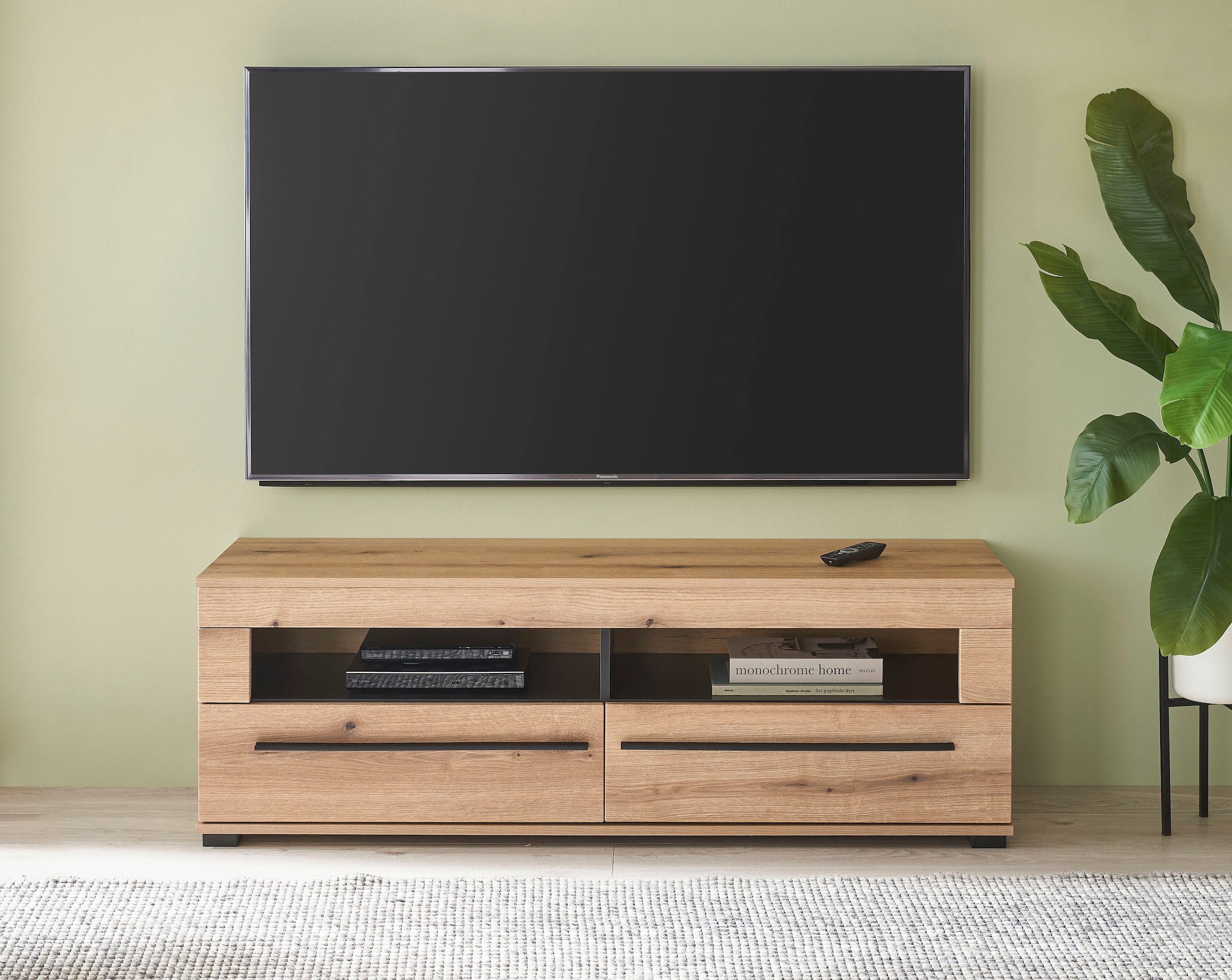 Home affaire Lowboard "modernes TV-Unterteil, Kommode in Eiche Evoke oder w günstig online kaufen