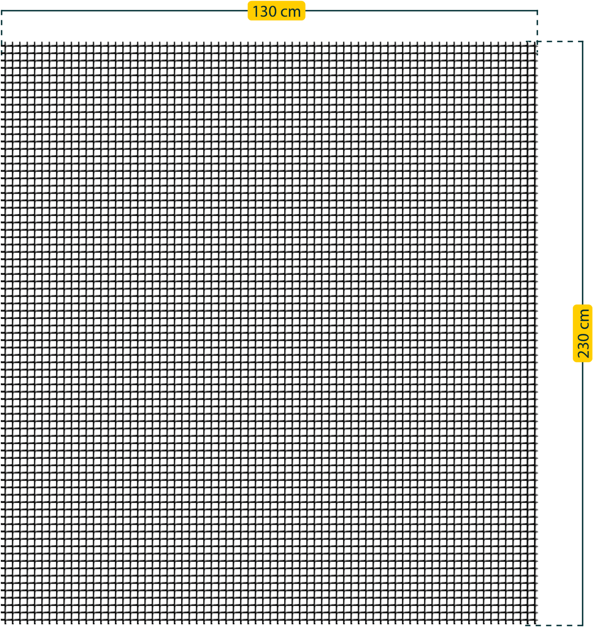 SCHELLENBERG Fliegengitter-Gewebe »für bodentiefe Fenster und Türen«, Insektenschutz ohne bohren, 130 x 230 cm, weiß und anthrazit
