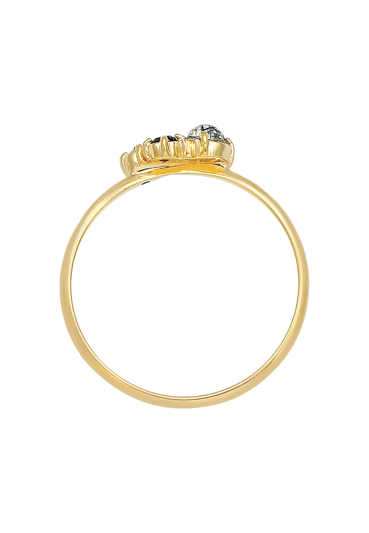 Elli DIAMONDS Diamantring »Diamant (0.03 ct.) Topas Turmalin 375er Gelbgold«