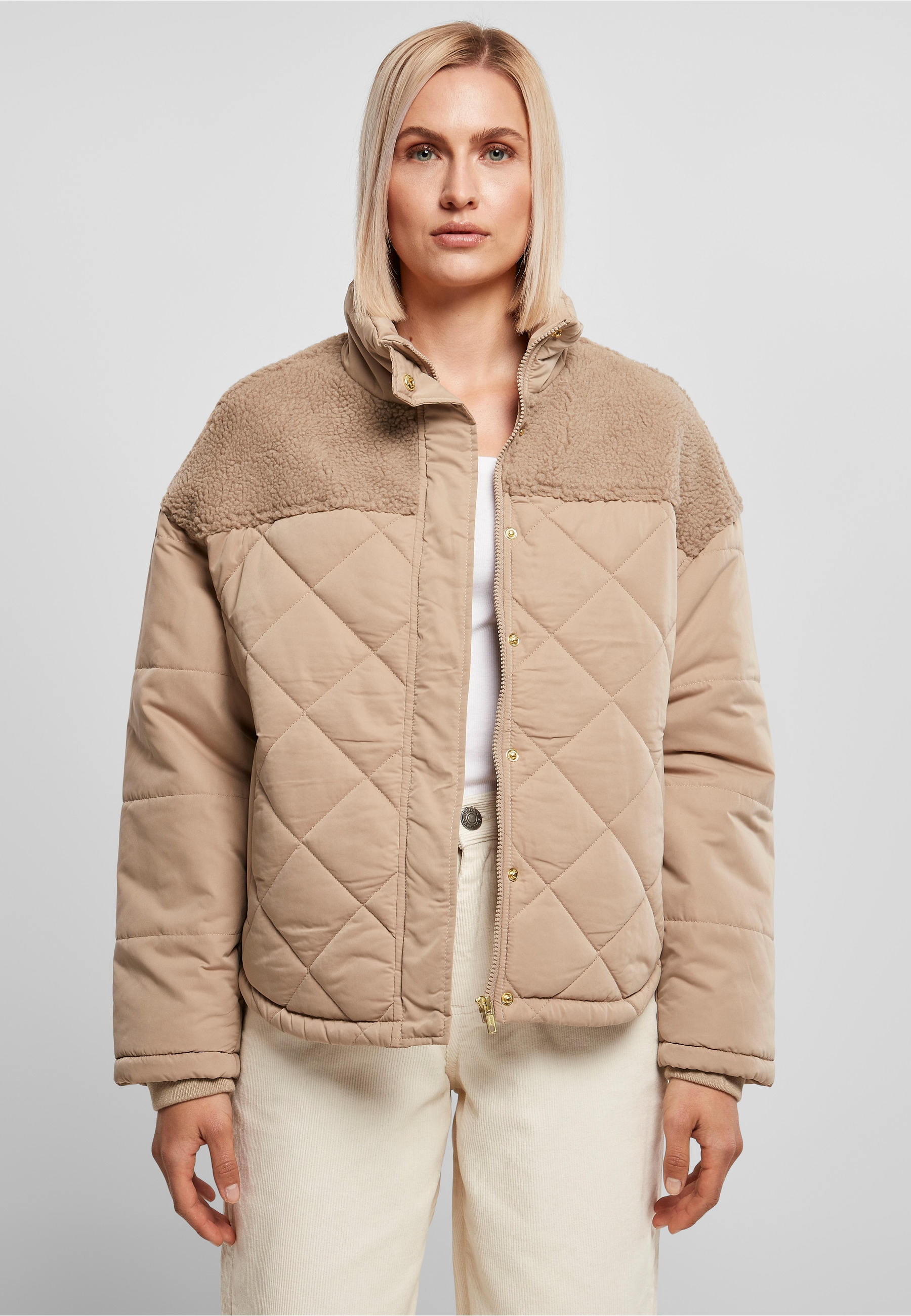 URBAN CLASSICS Winterjacke »Urban Classics Damen« 1 Stk. tlg. ohne Kapuze