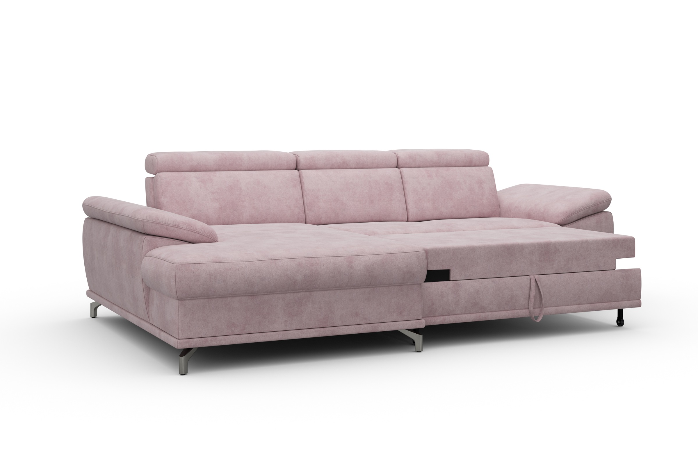 sit&more Ecksofa »Cabrio L-Form, mit Sitztiefenverstellung, Arm- und Kopfteilverstellung«, 2 Nierenkissen, Federkern, optional Bettfunktion und Stauraum