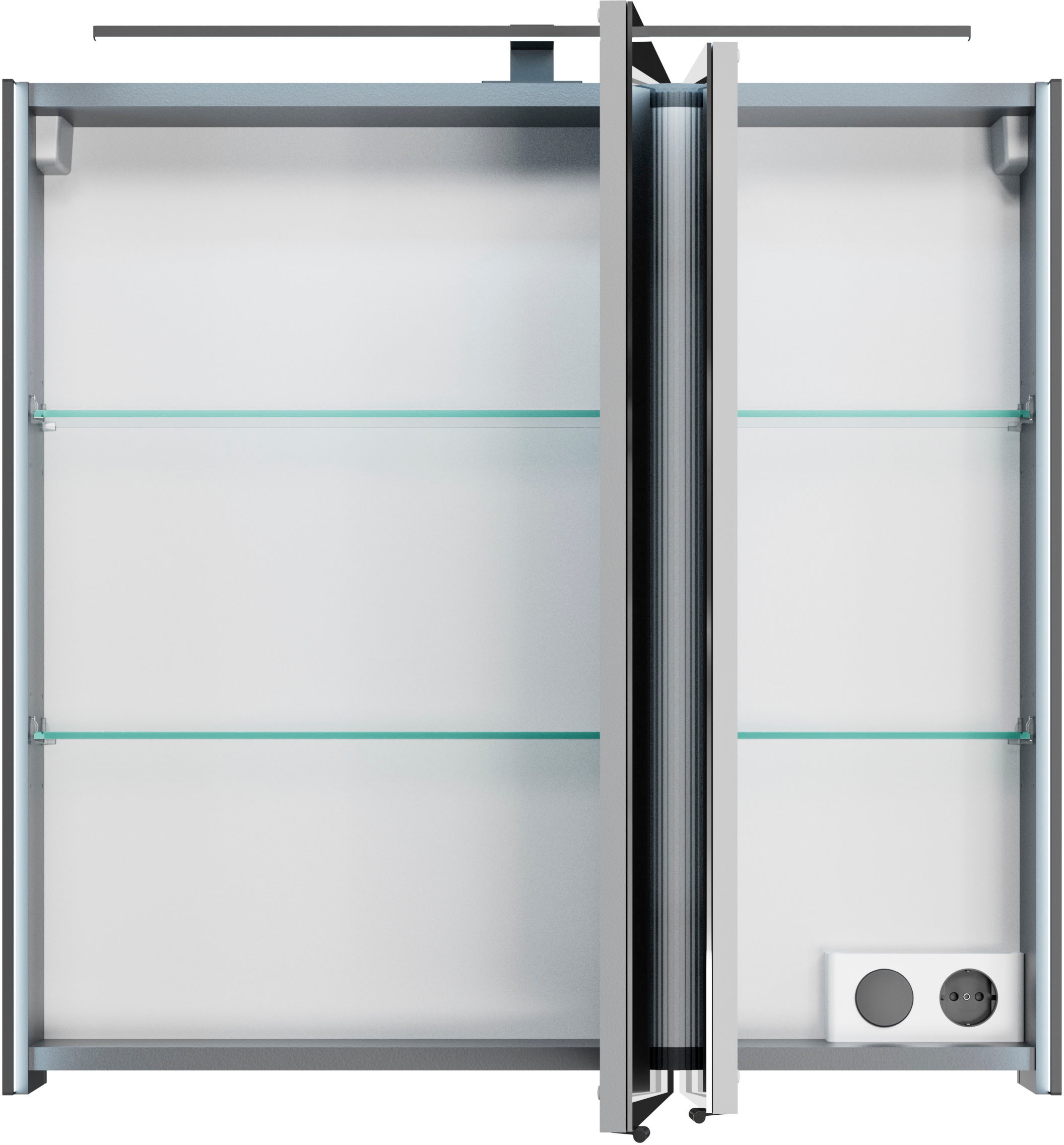 Saphir Spiegelschrank »Serie 7045 Badezimmer-Spiegelschrank inkl. LED-Beleuchtung, 2 Türen«, Badschrank 73,2 cm breit, inkl. LEDplus Schalter und Türdämpfer