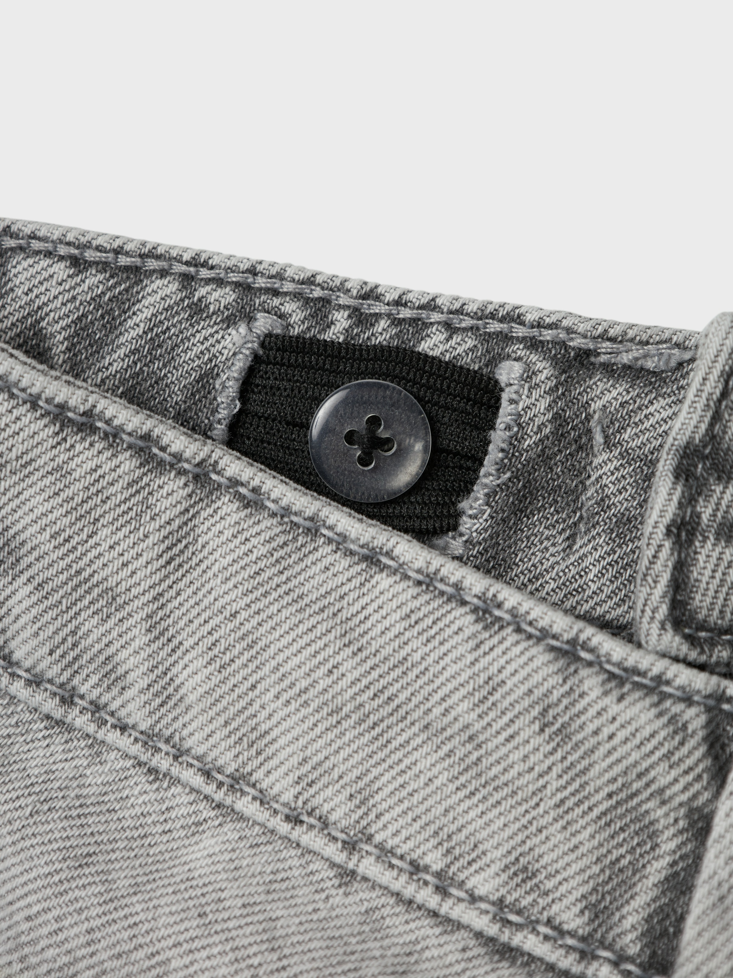 Name It Weite Jeans »NKFROSE für Mädchen mit weitem Bein und klassischem Sitz«, normal, Denim, Abriebeffekte, Reißverschluss