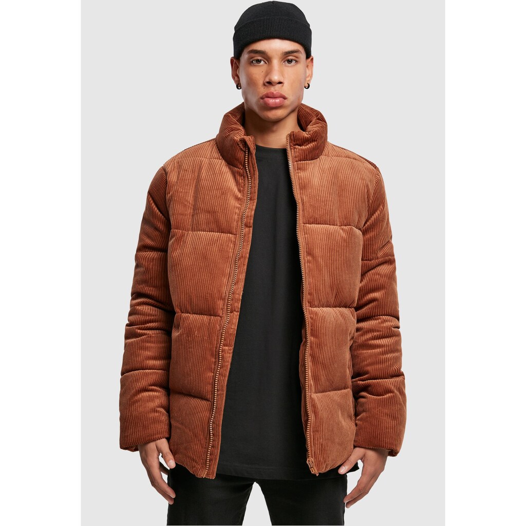 URBAN CLASSICS Winterjacke »Herren Boxy Corduroy Puffer Jacket«, (1 St.), ohne Kapuze