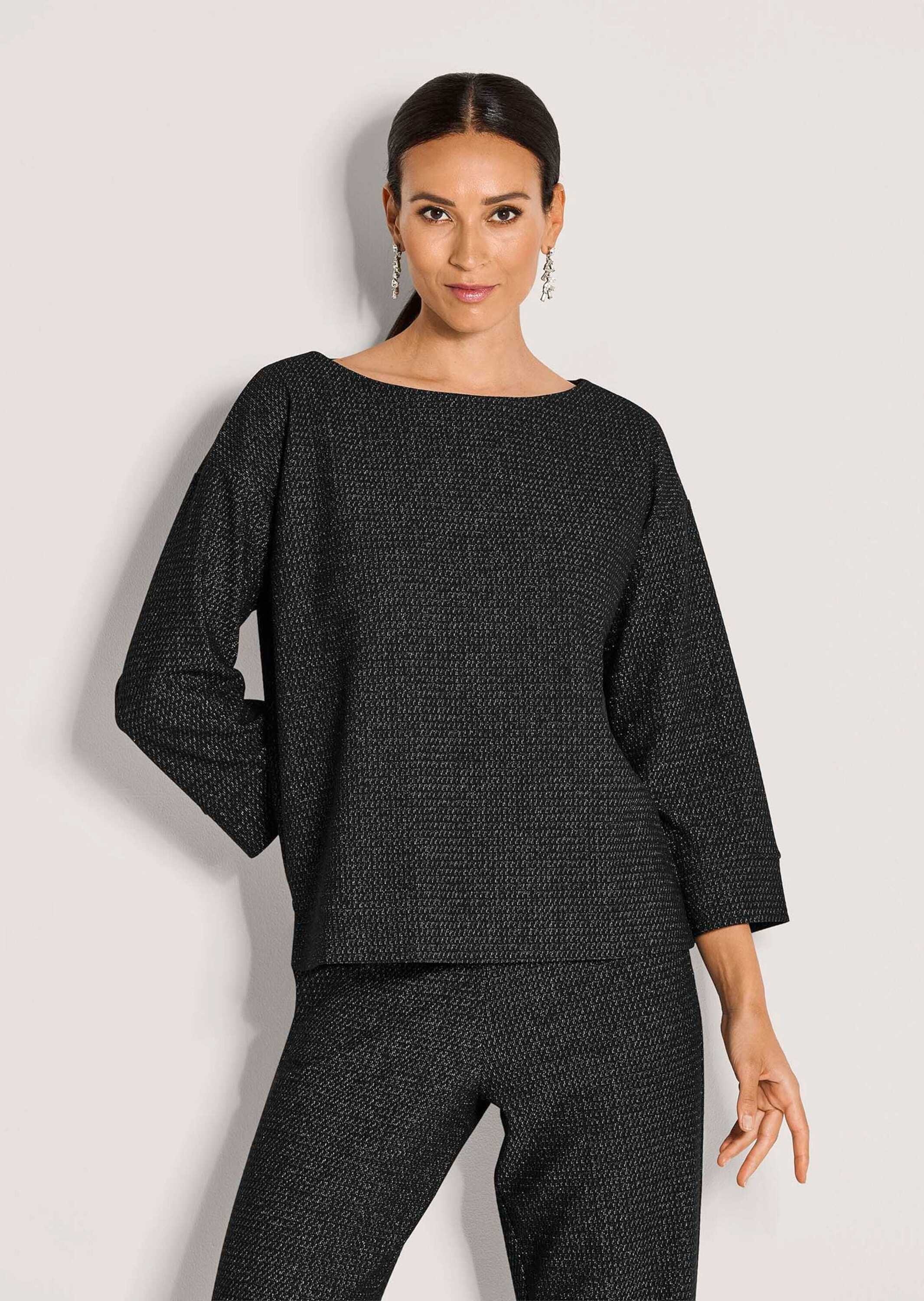 MADELEINE Langarmshirt »Sweatshirt Halbarm Glanzgarn-Oberteil«