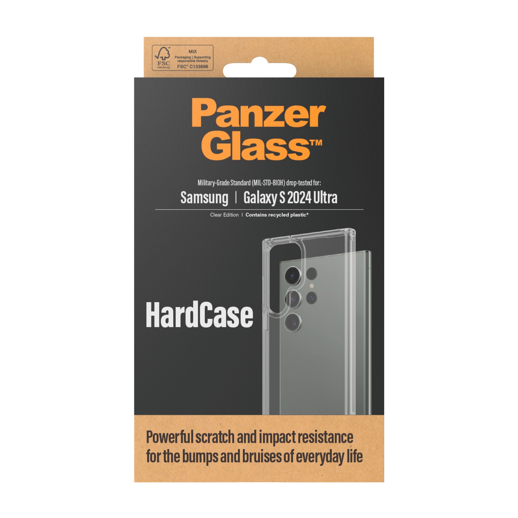 PanzerGlass Handyhülle »HardCase für Samsung Galaxy S24 Ultra«, Militärstandard MIL-STD 810H Backcover Schutzhülle stoßfest kratzfest