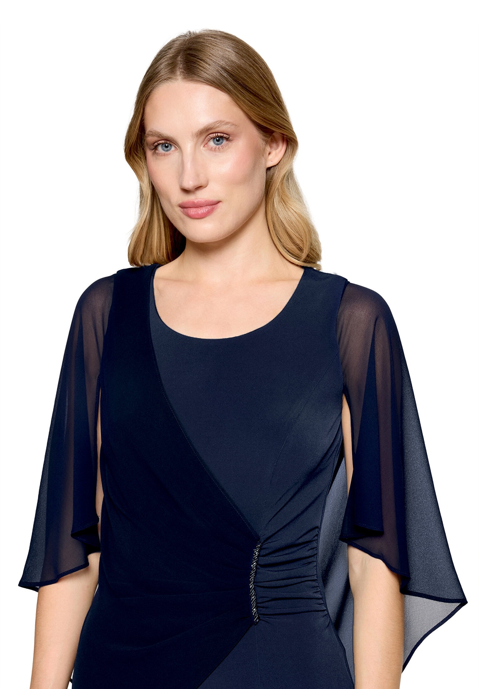 Vera Mont Cocktailkleid »Damen mit Raffung« Ohne Tasche Materialmix