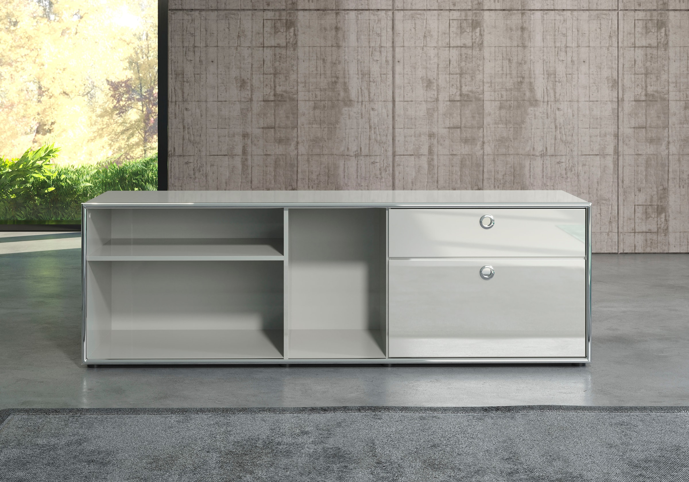 Places of Style Aktenschrank "Imperia", Hochglanzoptik mit eleganter Chromu günstig online kaufen