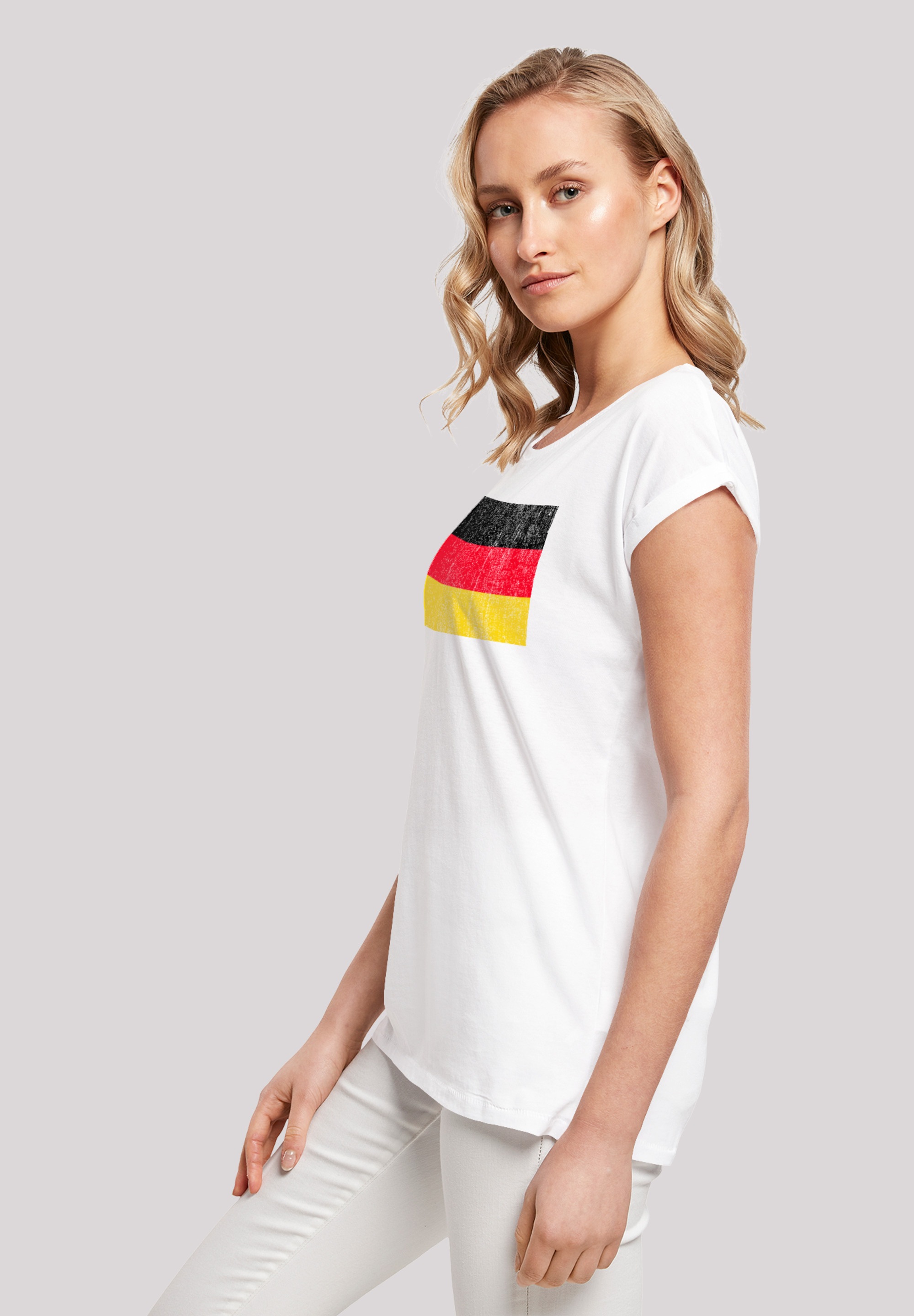 F4NT4STIC T-Shirt »Germany Deutschland Flagge distressed«, Print
