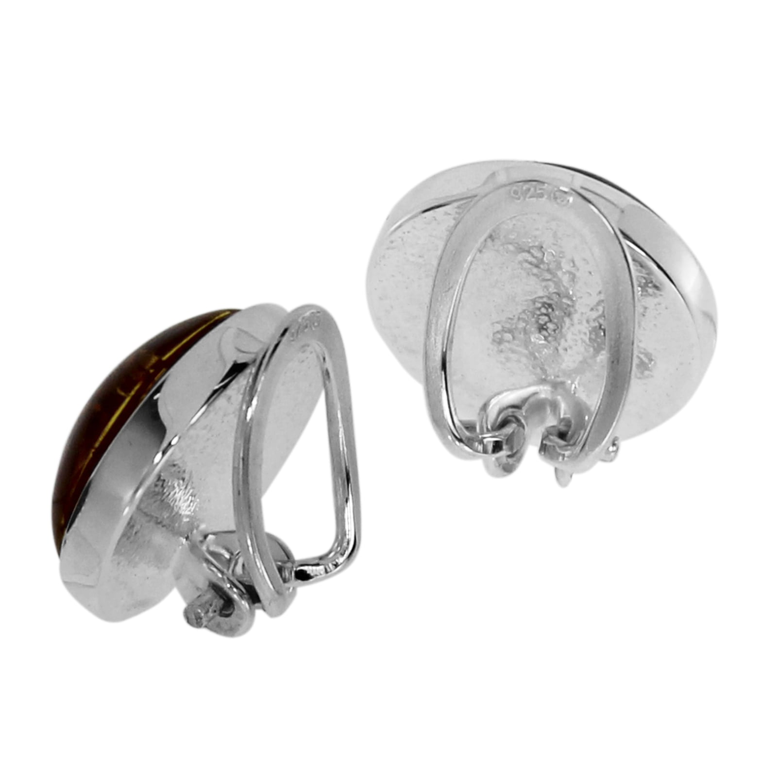 OSTSEE-SCHMUCK Paar Ohrclips »- Classic 14 mm - Silber 925/000 - Bernstein«