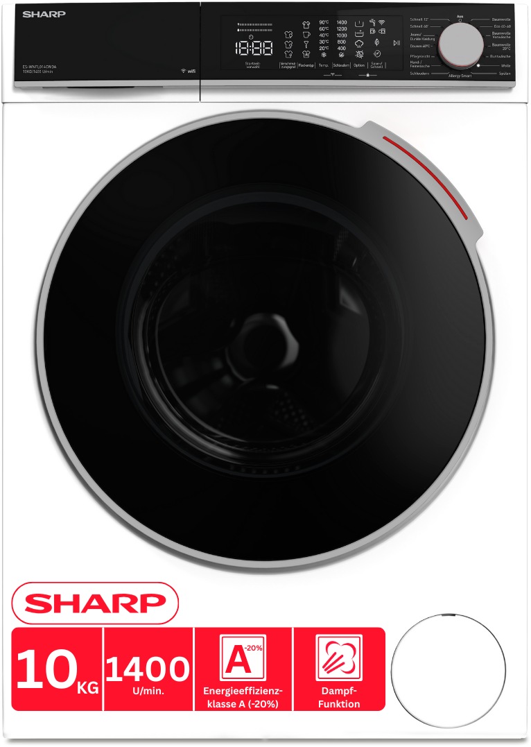 Sharp Waschmaschine High Class "ES-WNFL014CWDA-DE" 10 kg 1400 U/min 10kg / günstig online kaufen