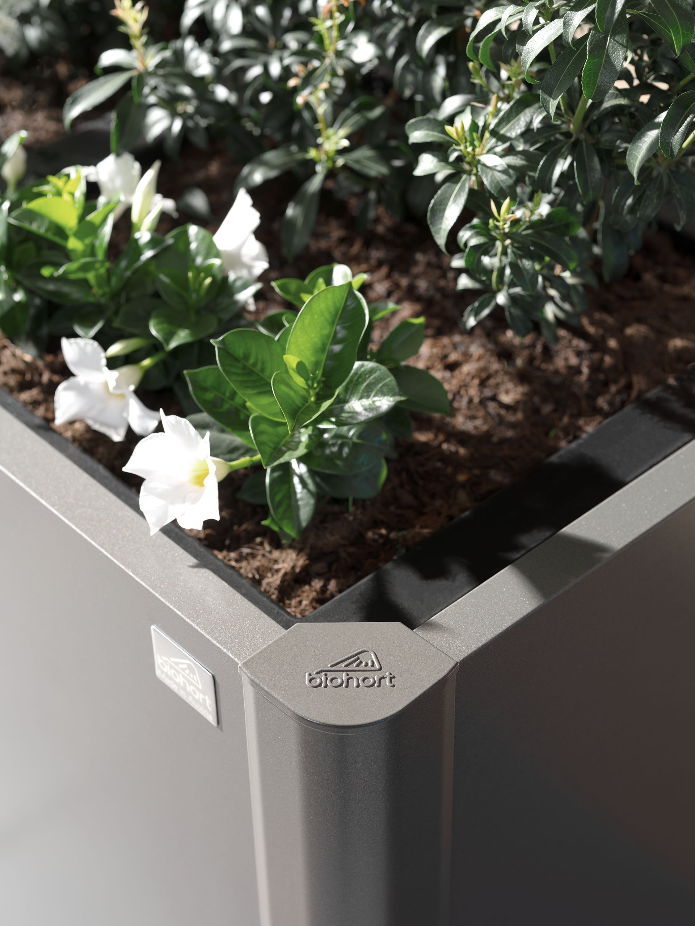 Biohort Hochbeet »BELVEDERE L-Form mini 2, verschiedene Farben«, 201x201x45 cm, extrem langlebig, aus Metall