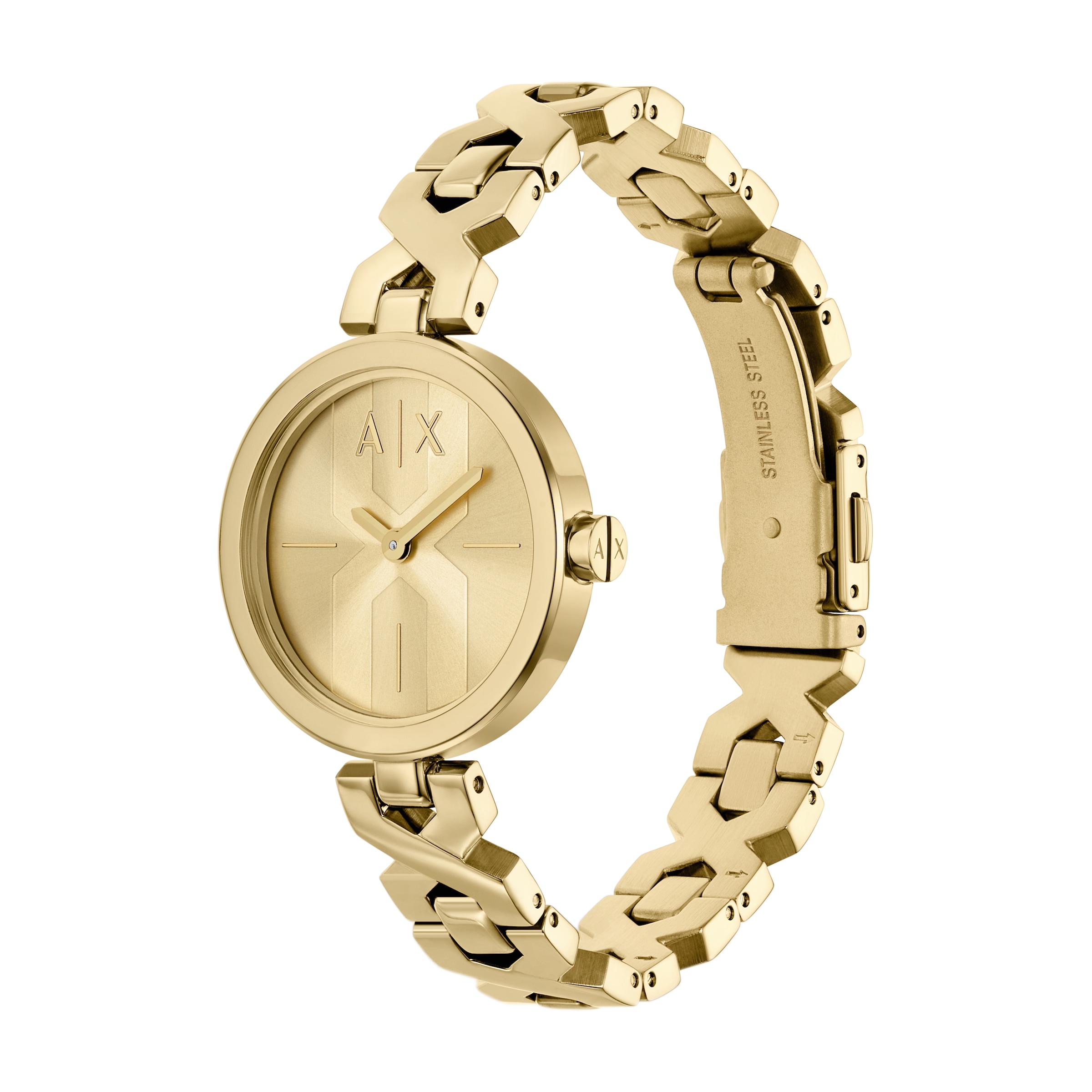 ARMANI EXCHANGE Quarzuhr, Armbanduhr, Damenuhr, Edelstahlarmband, analog