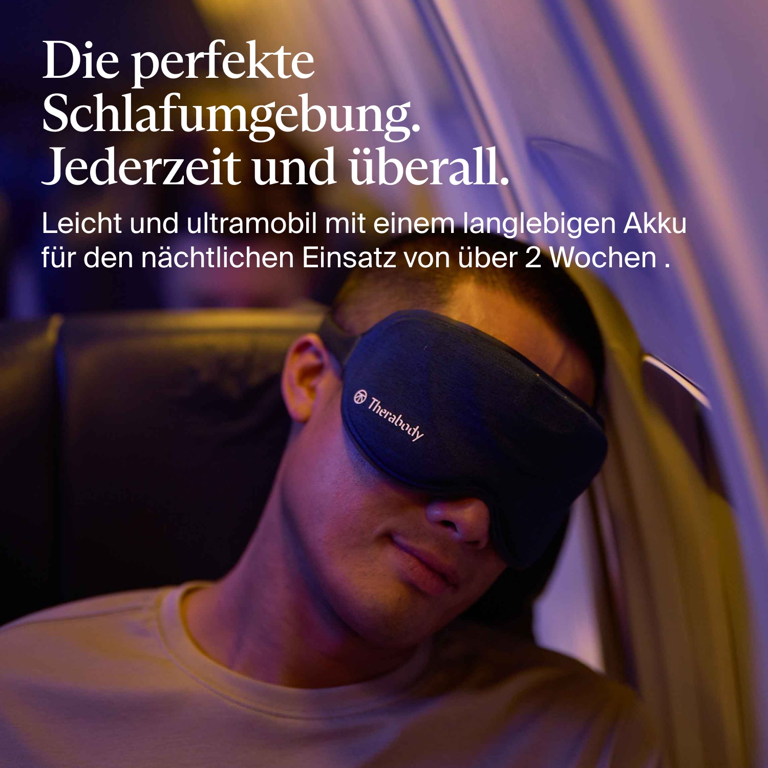 Therabody Gesichtsmassagegerät »SleepMask Verdunkelungs-Augenmaske, Vibrationen für besseren Schlaf«, 3 Vibrationsmuster, inkl. TheraMind-Sound, abnehmbar, waschbar
